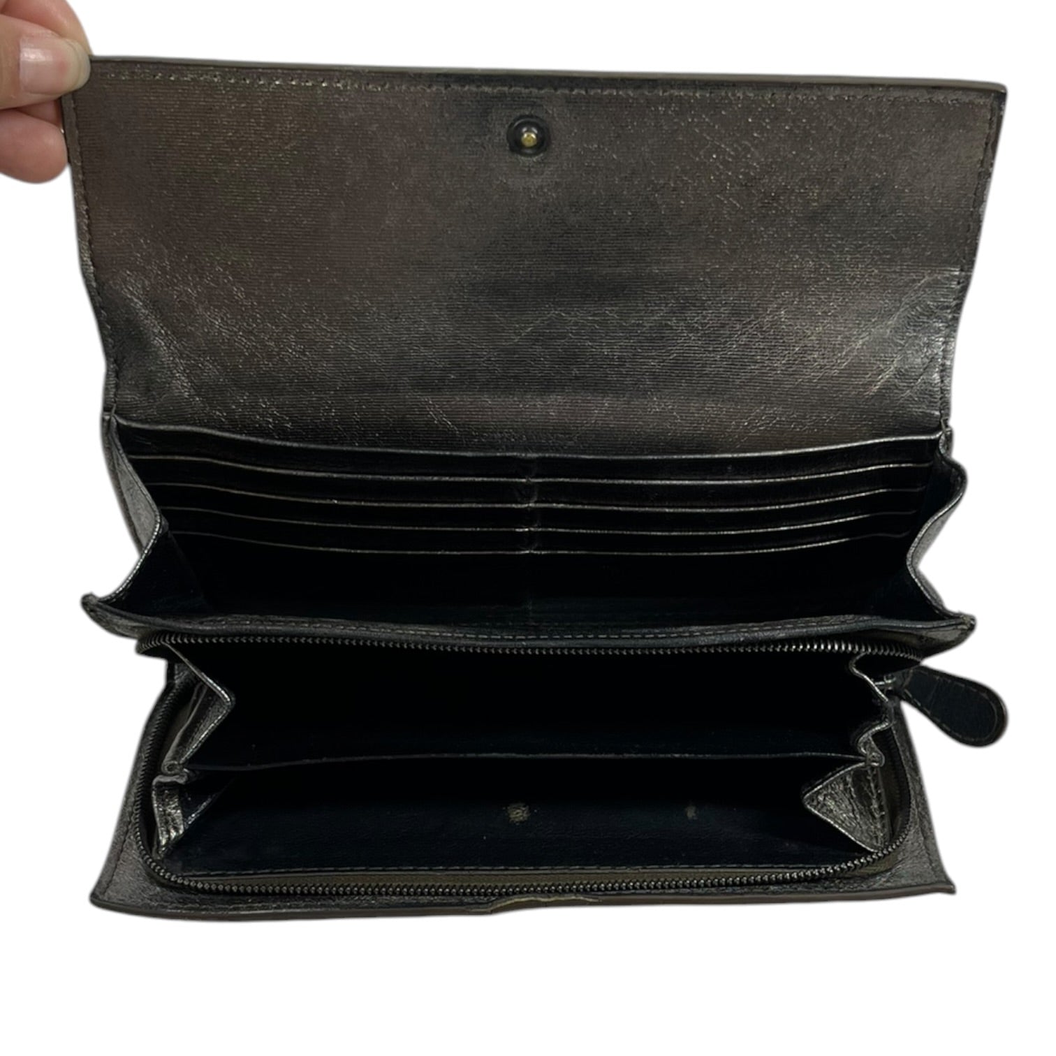 BOTTEGA VENETA/Long Wallet/Leather/SLV/L's/Intrecciato view 4