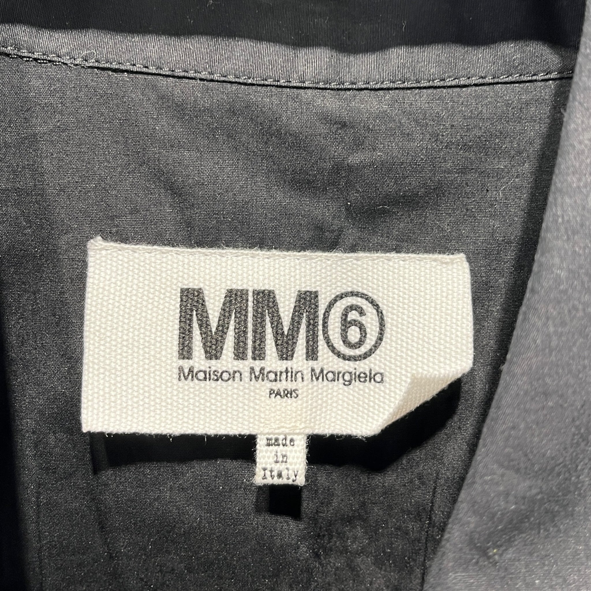 Maison Martin Margiela/LS Shirt/M/Cotton/BLK/DRESS SHIFT WITH DRAPING view 3
