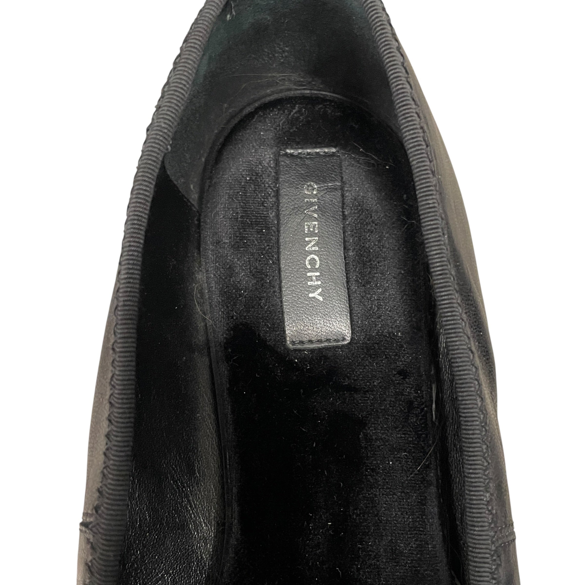 GIVENCHY/Flat Shoes/EU 39/Leather/BLK/4G PLEATED BALLET FLATS view 3