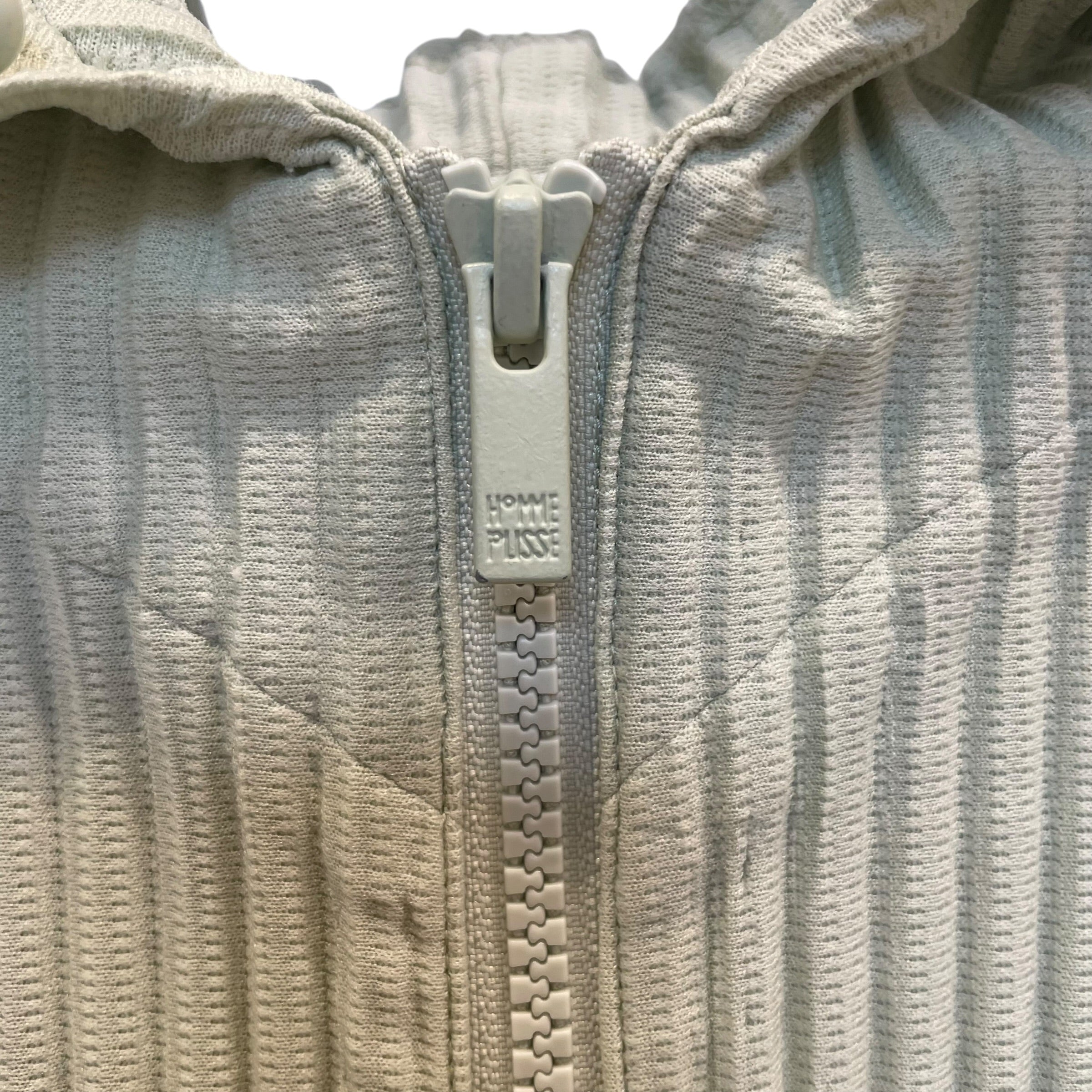 HOMME PLISSE ISSEY MIYAKE/Zip Up Hoodie/3/Polyester/GRN/PLEATED LIGHT GREEN view 3