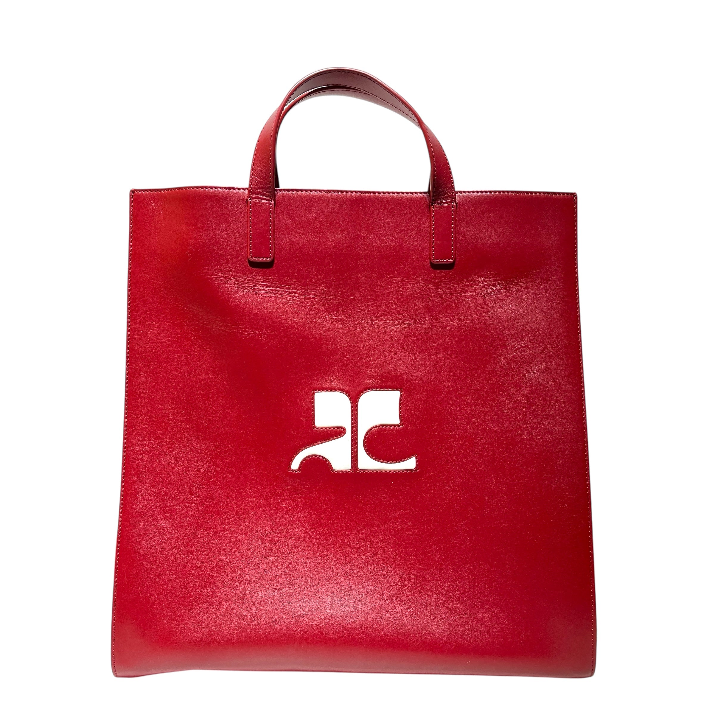 Courreges/Tote Bag/Leather/BRD/ view 1