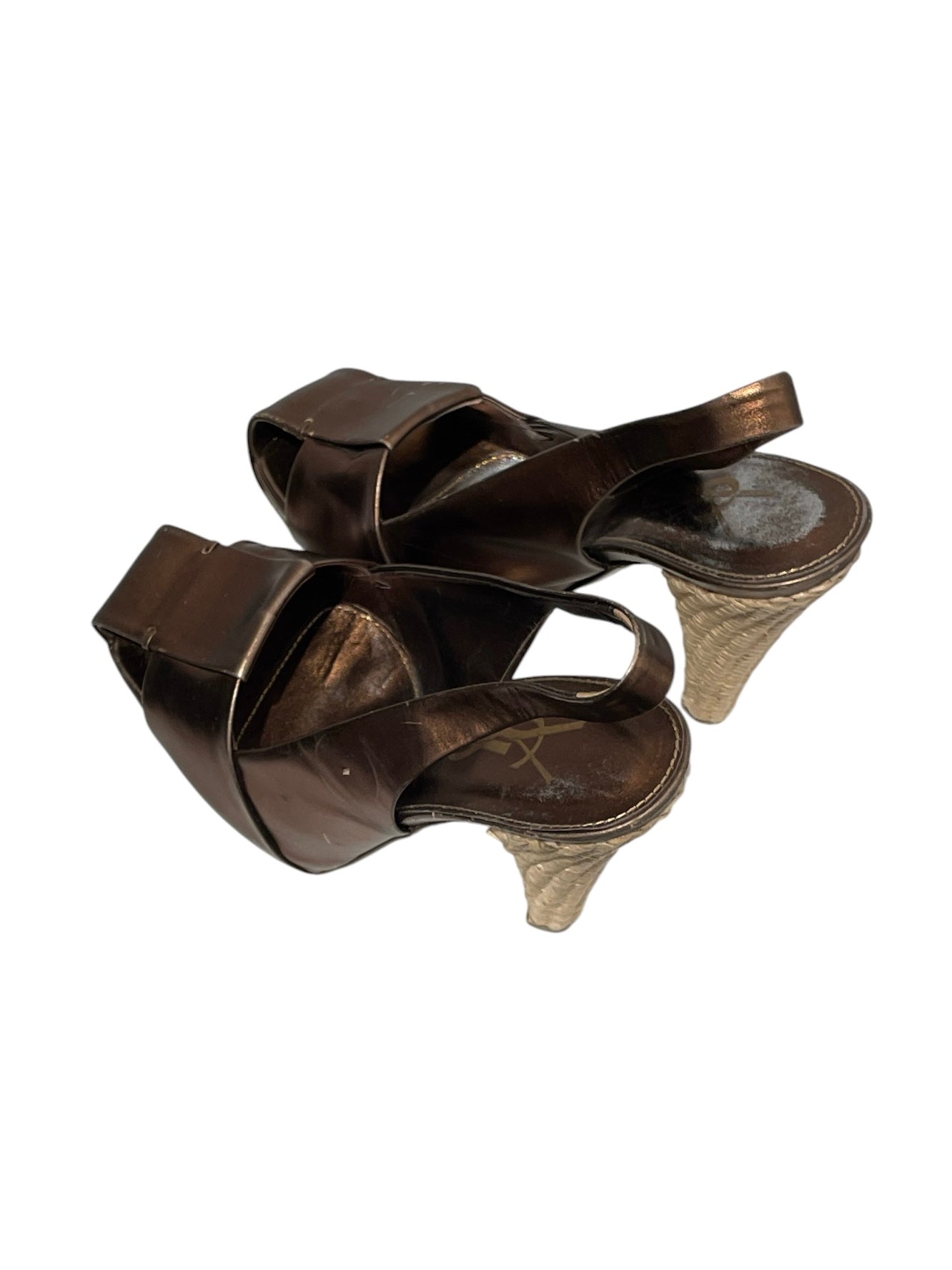YVES SAINT LAURENT/Heels/EU 36.5/BRW/SLINGBACK, BASKET, SHIMMER view 2