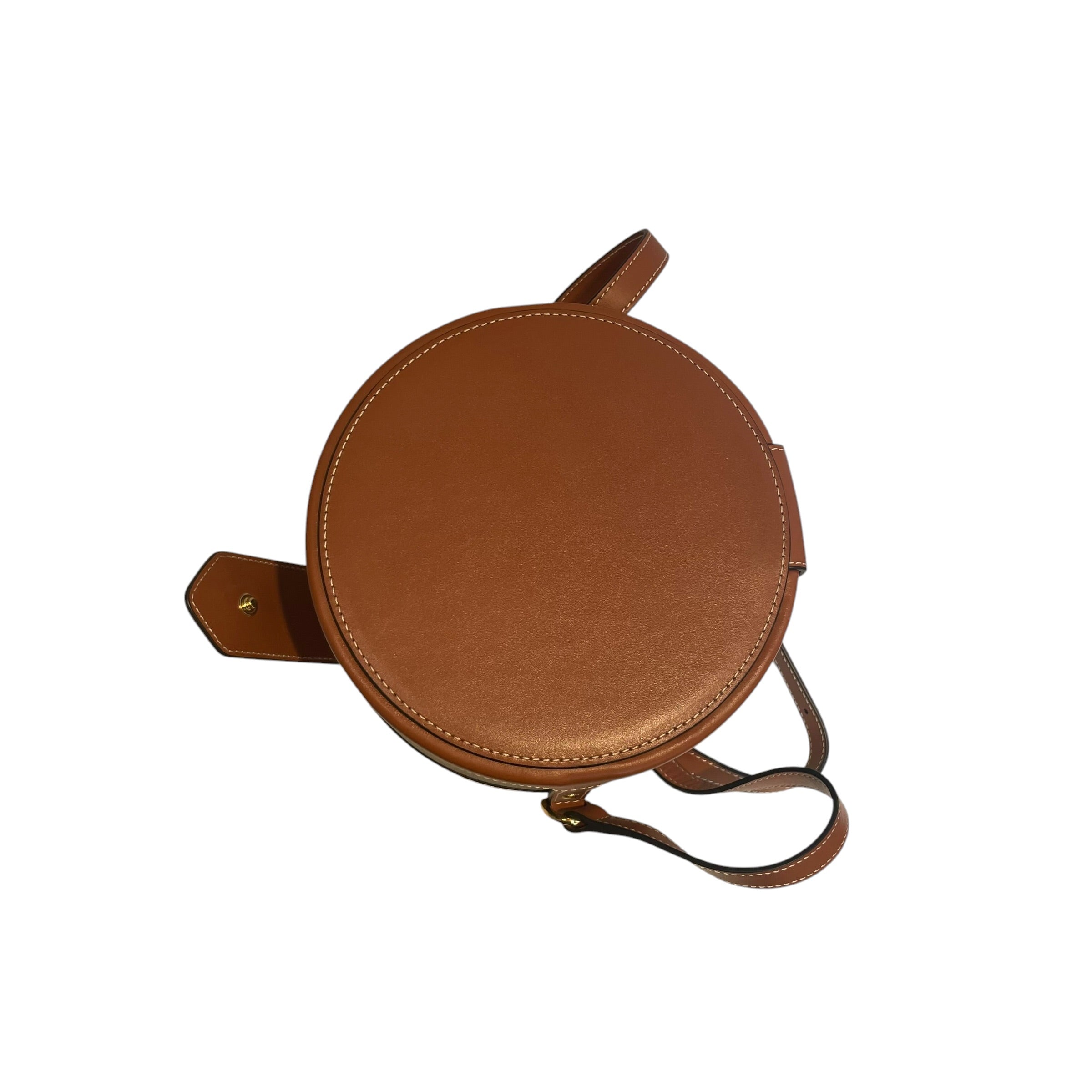 CELINE/Bag/Monogram/Leather/BRW/ROUND CELINE TAMBOUR BAG view 5