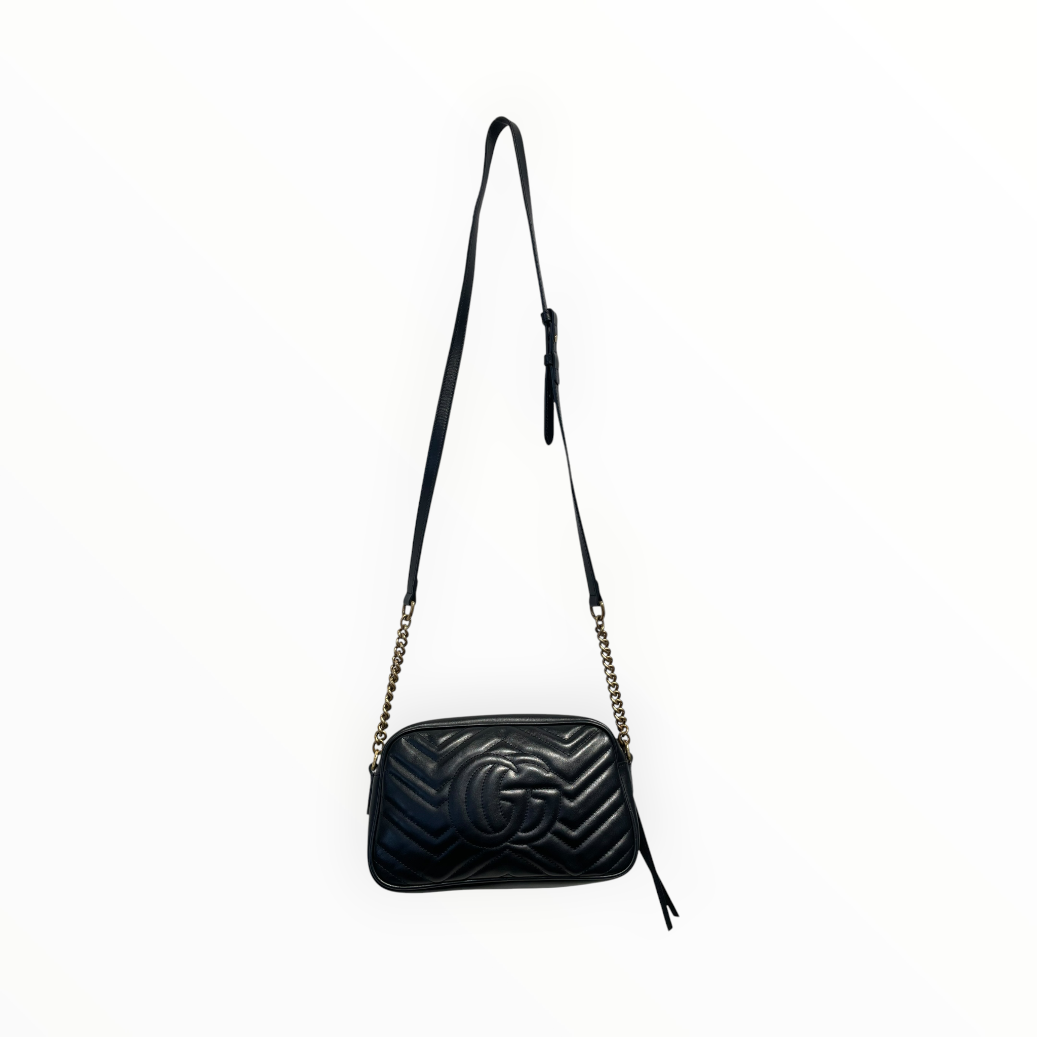 GUCCI/Hand Bag/Leather/BLK/Marmot Small view 2