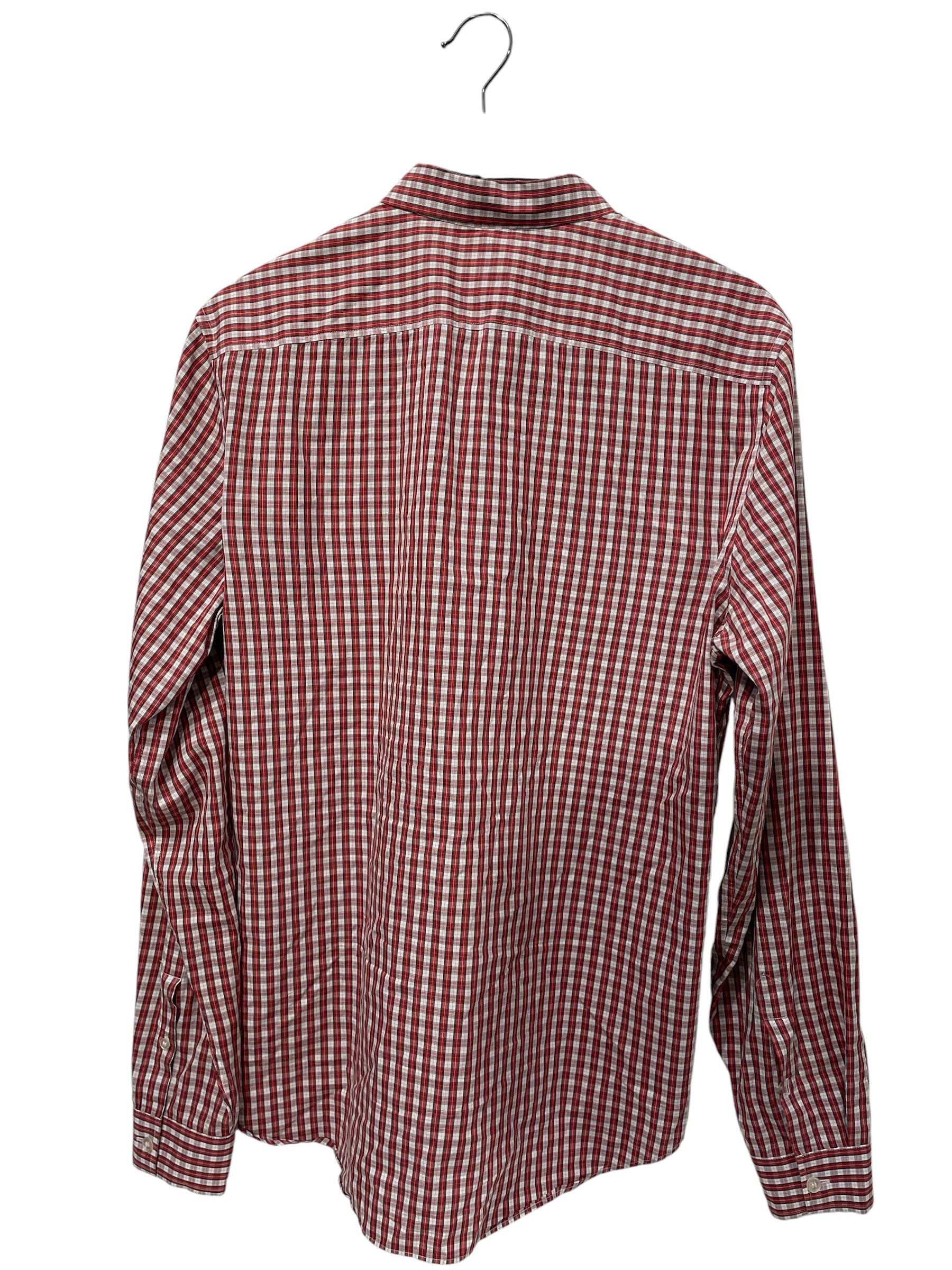 BURBERRYS/LS Shirt/L/Cotton/RED/Plaid/GINGHAM CHECKERED PATTERN WHIT view 2