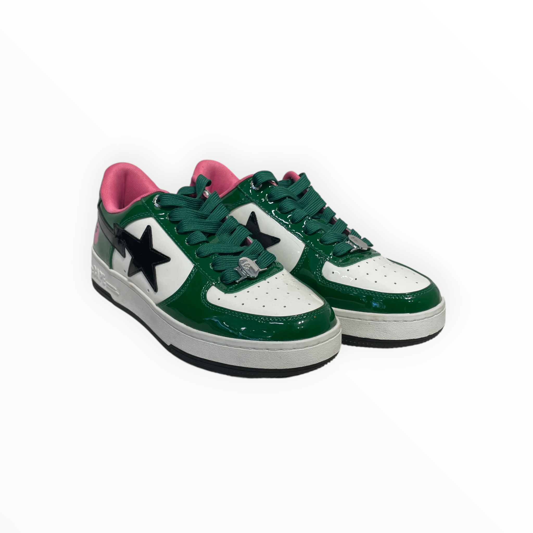 BAPE STA!/Low-Sneakers/US 7/Leather/GRN/ view 2