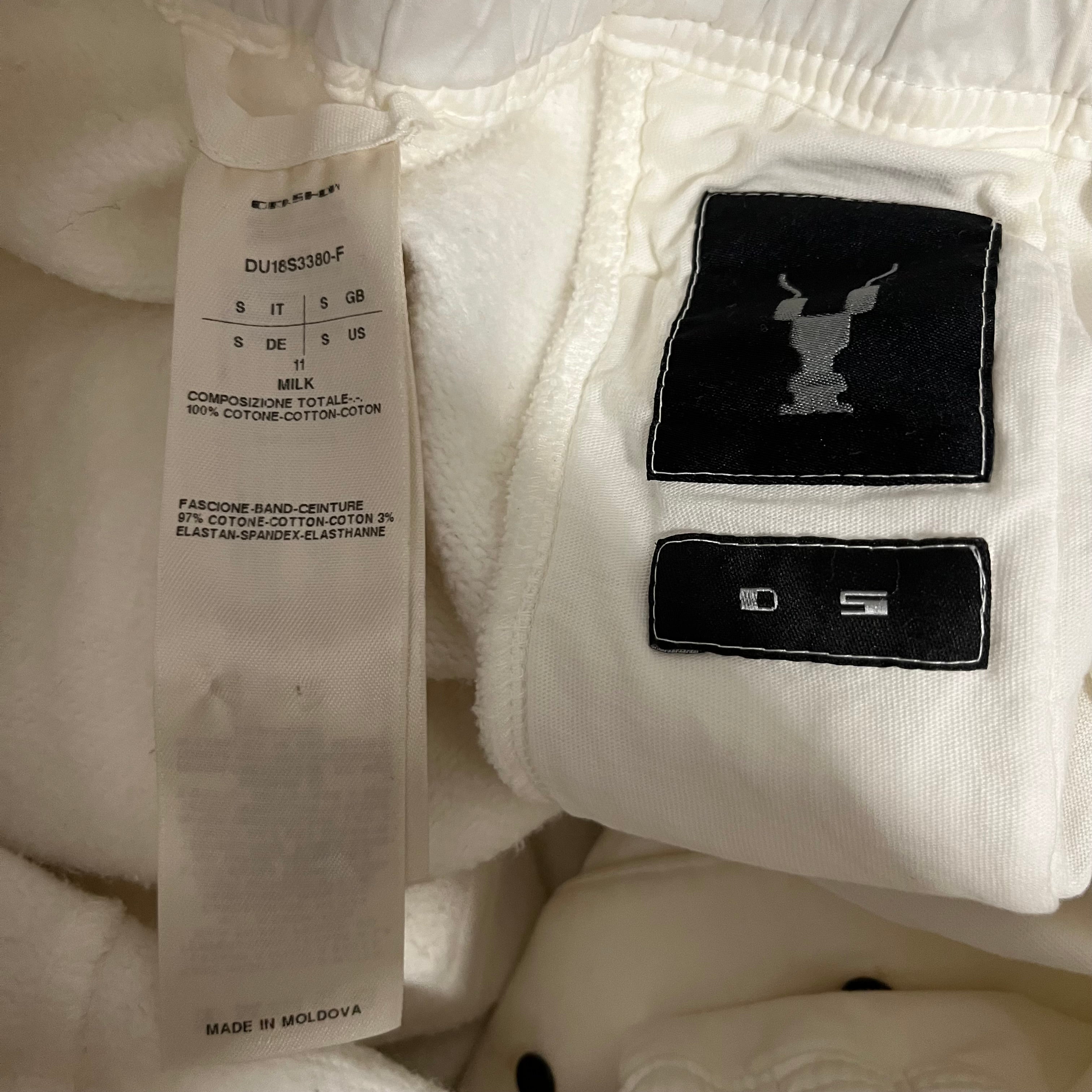 RICK OWENS DRKSHDW/Shorts/S/Cotton/WHT/sweat pod shorts view 4