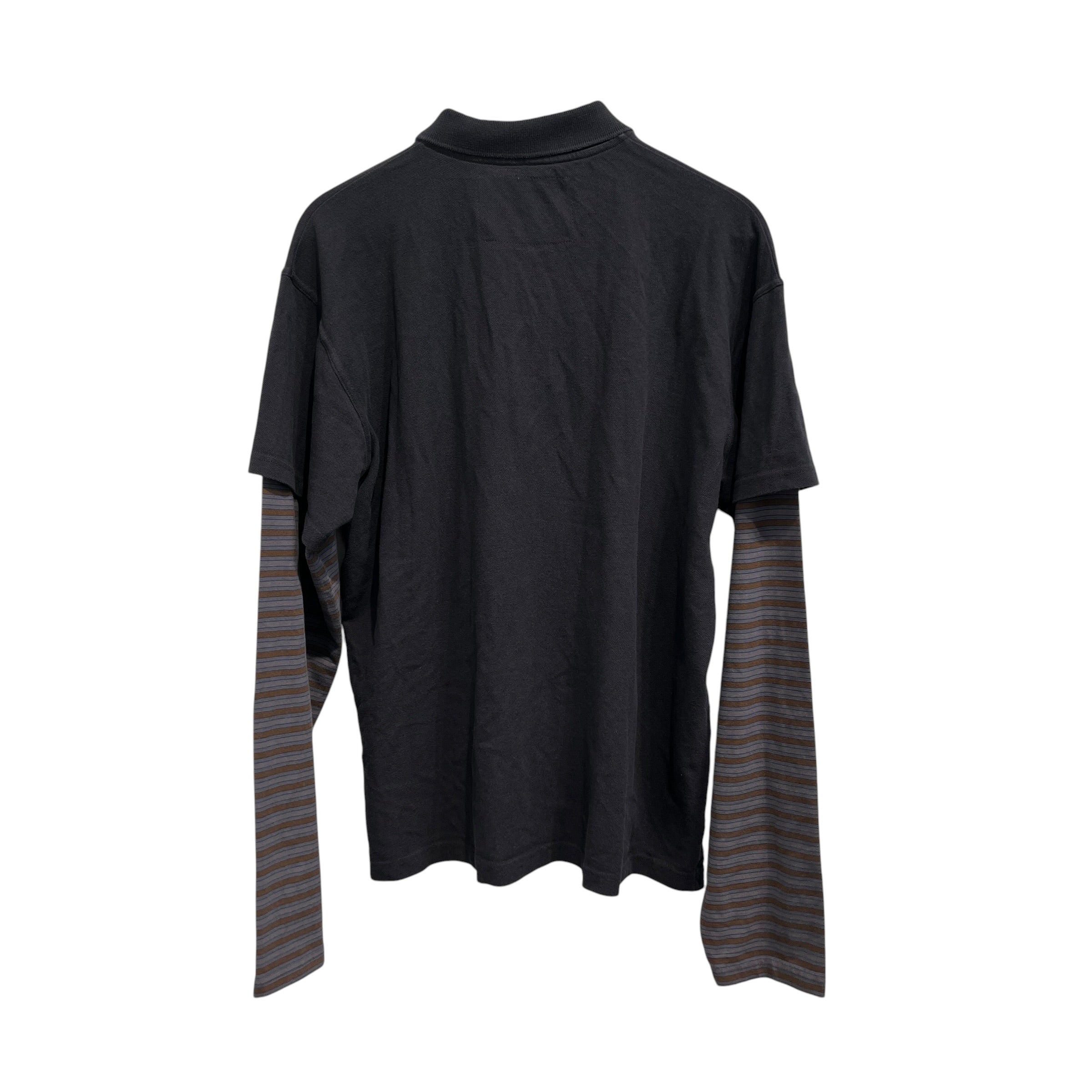 ERL/Polo Shirt/L/Cotton/BLK/Striped LS Attatched view 2