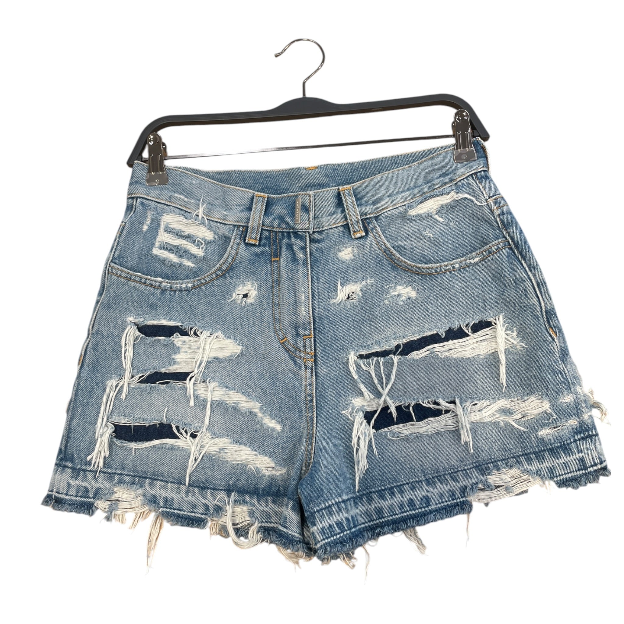 GIVENCHY/Shorts/25/Denim/BLU/Distressed/mini shorts light wash view 1