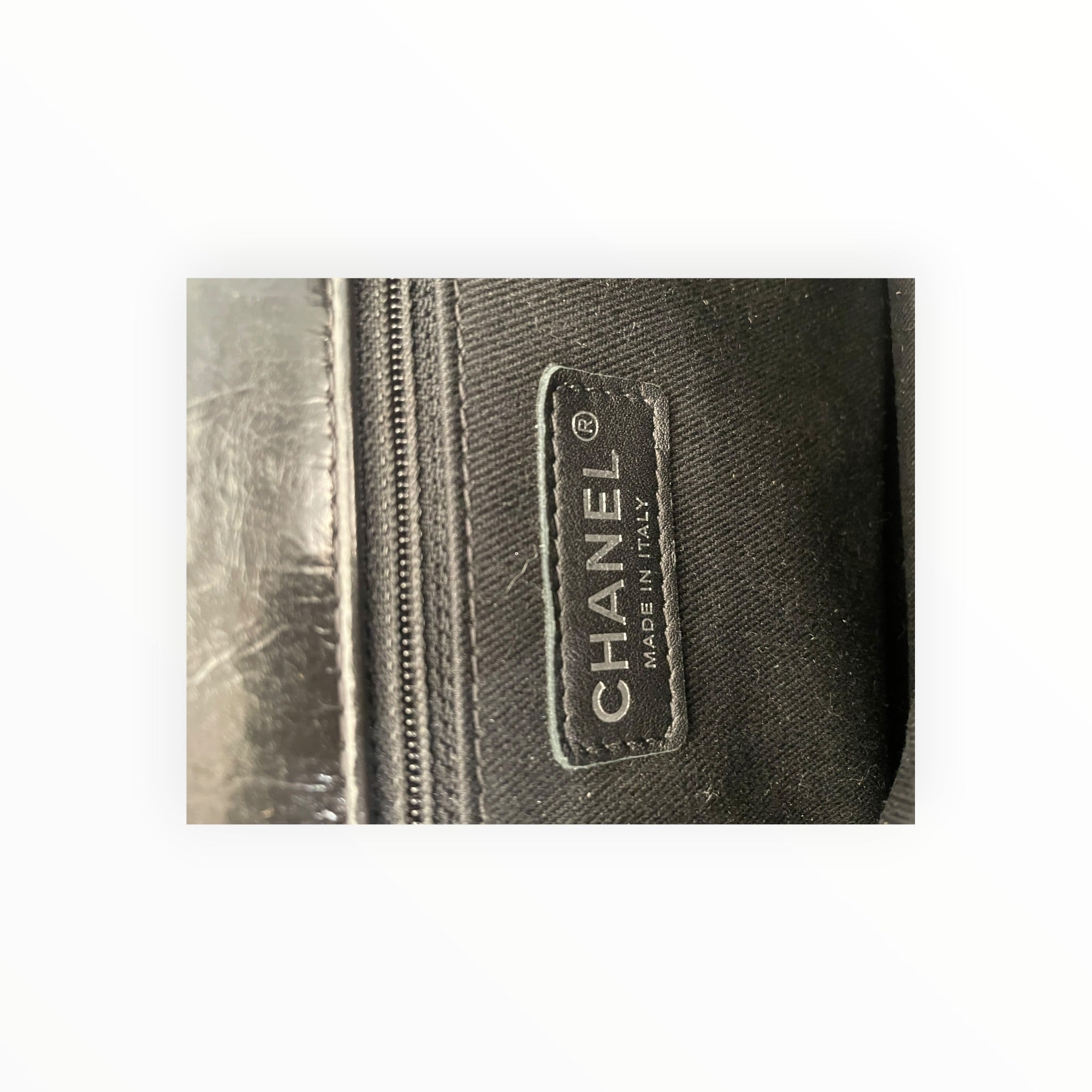 CHANEL/Tote Bag/Leather/BLK/cc delivery tote view 9