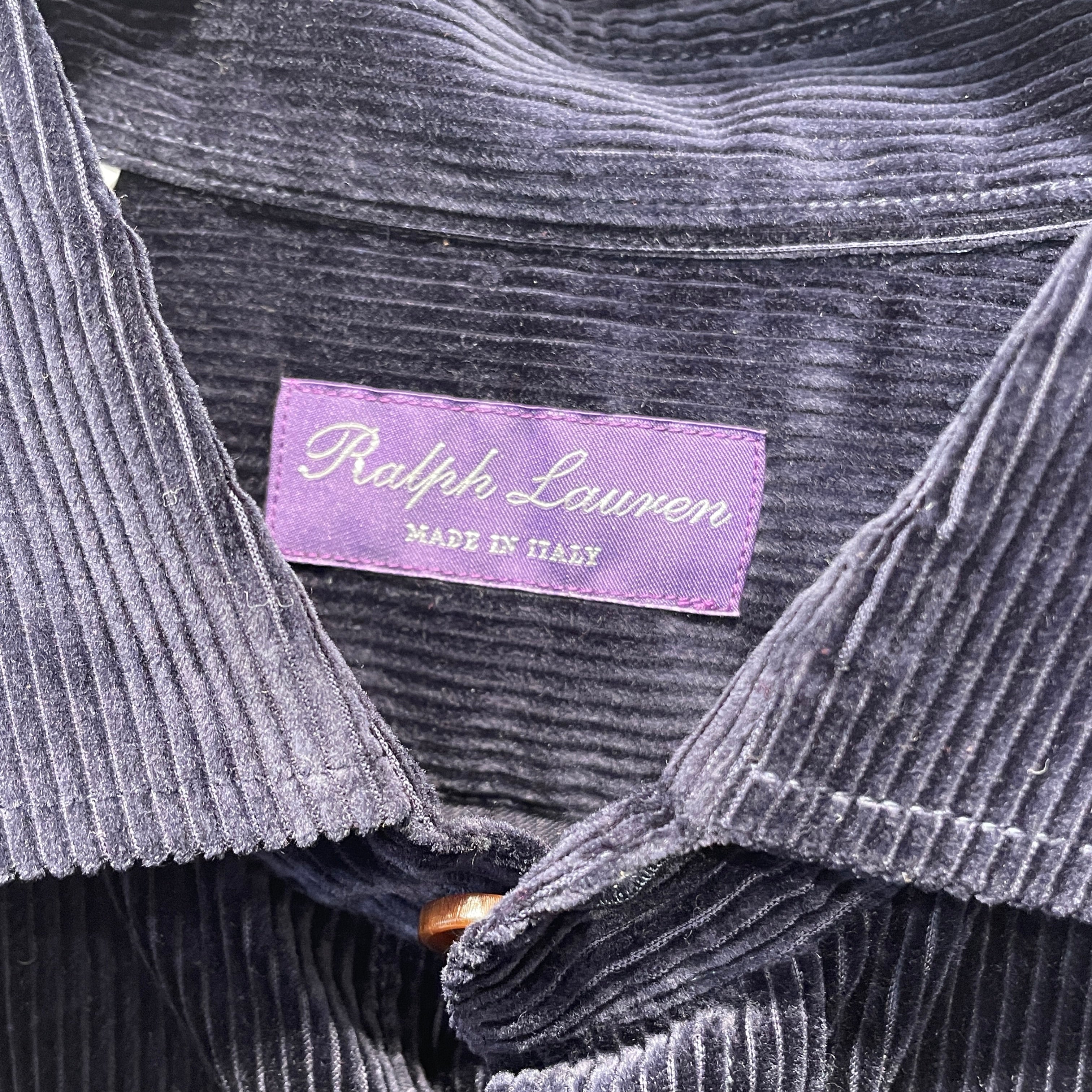 RALPH LAUREN PURPLE LABEL/LS Shirt/XL/Cashmere/NVY/ view 2