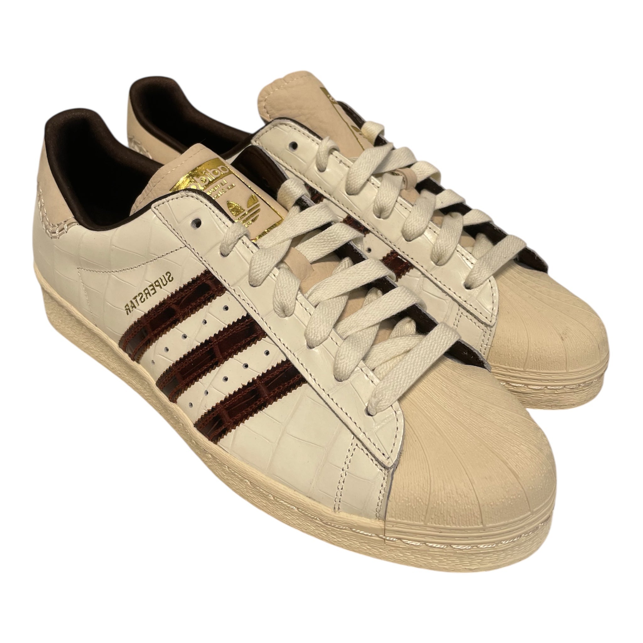 adidas/WALES BONNER/Low-Sneakers/US 13/Leather/WHT/Superstar wales bonner croc view 1