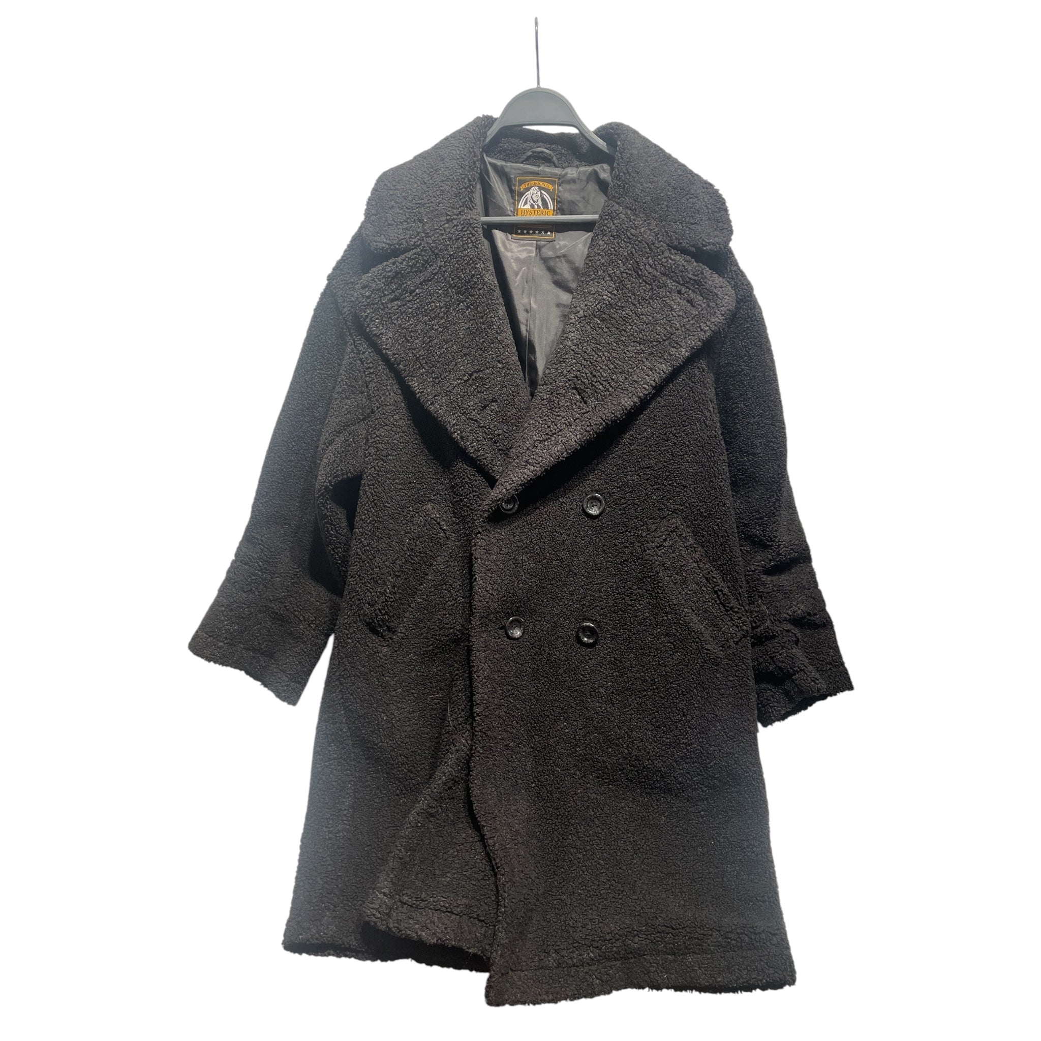 HYSTERIC GLAMOUR/Coat/Polyester/BLK/Double Breasted/ view 1