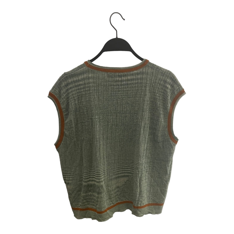 ECKHAUS LATTA/Sweatshirt/M/Gingham Check/MLT/Distressed/Blue Herba Tank Sweater