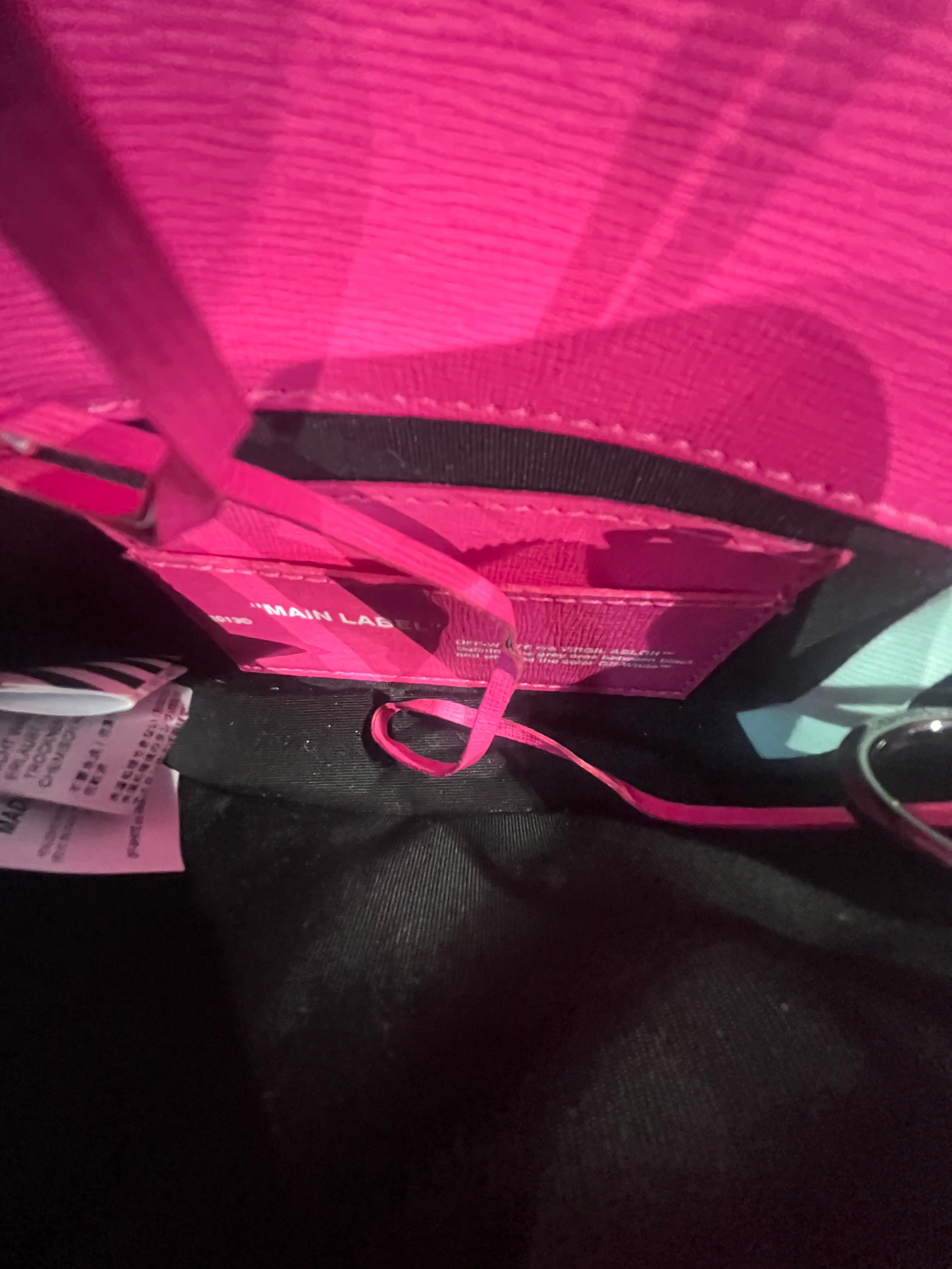 OFF-WHITE/Bag/PNK/SAFFIANO STRIPED MINI DIAG BAG view 8