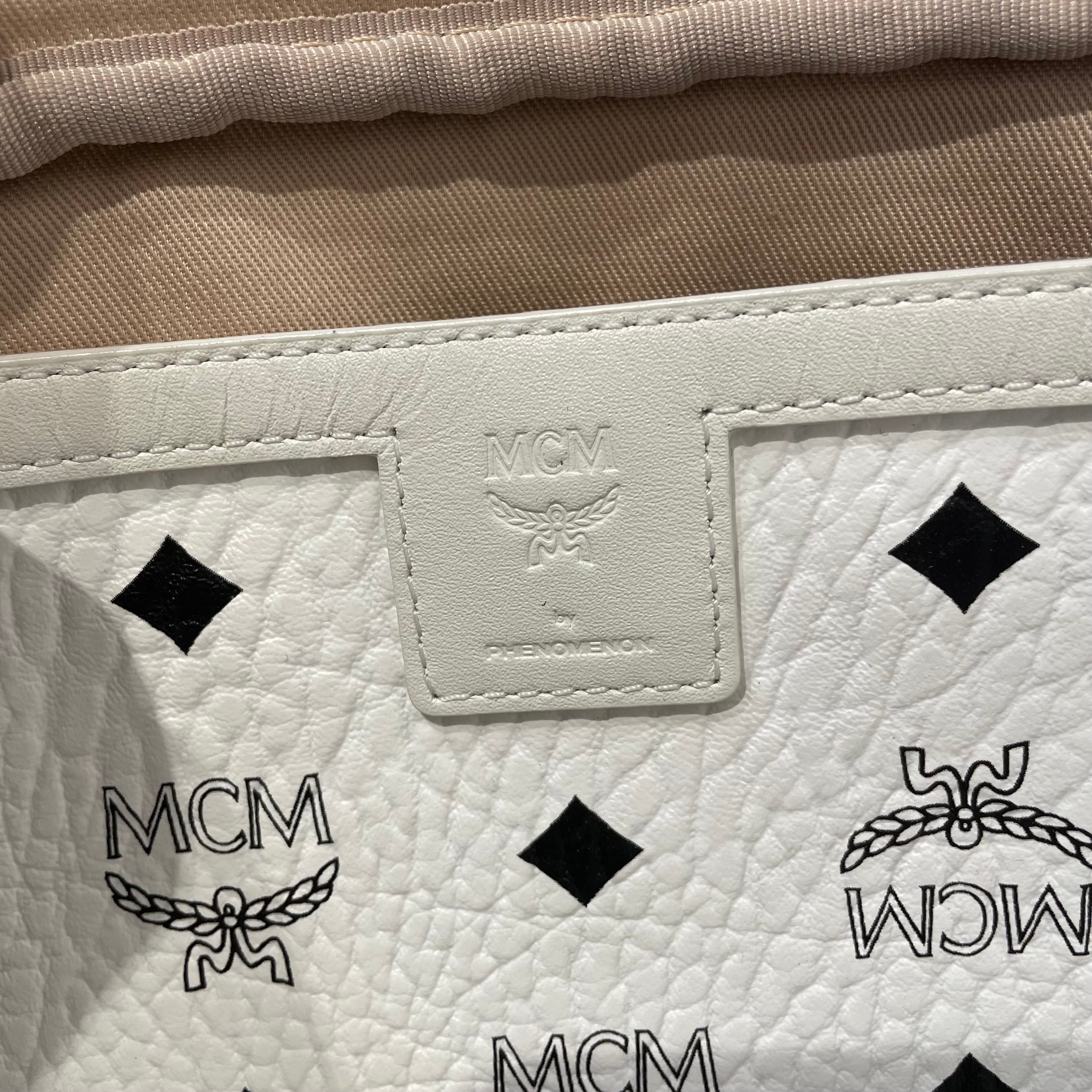 MCM/Clutch Bag/Monogram/Leather/WHT/X PHENOMENON  / CLEAR view 3