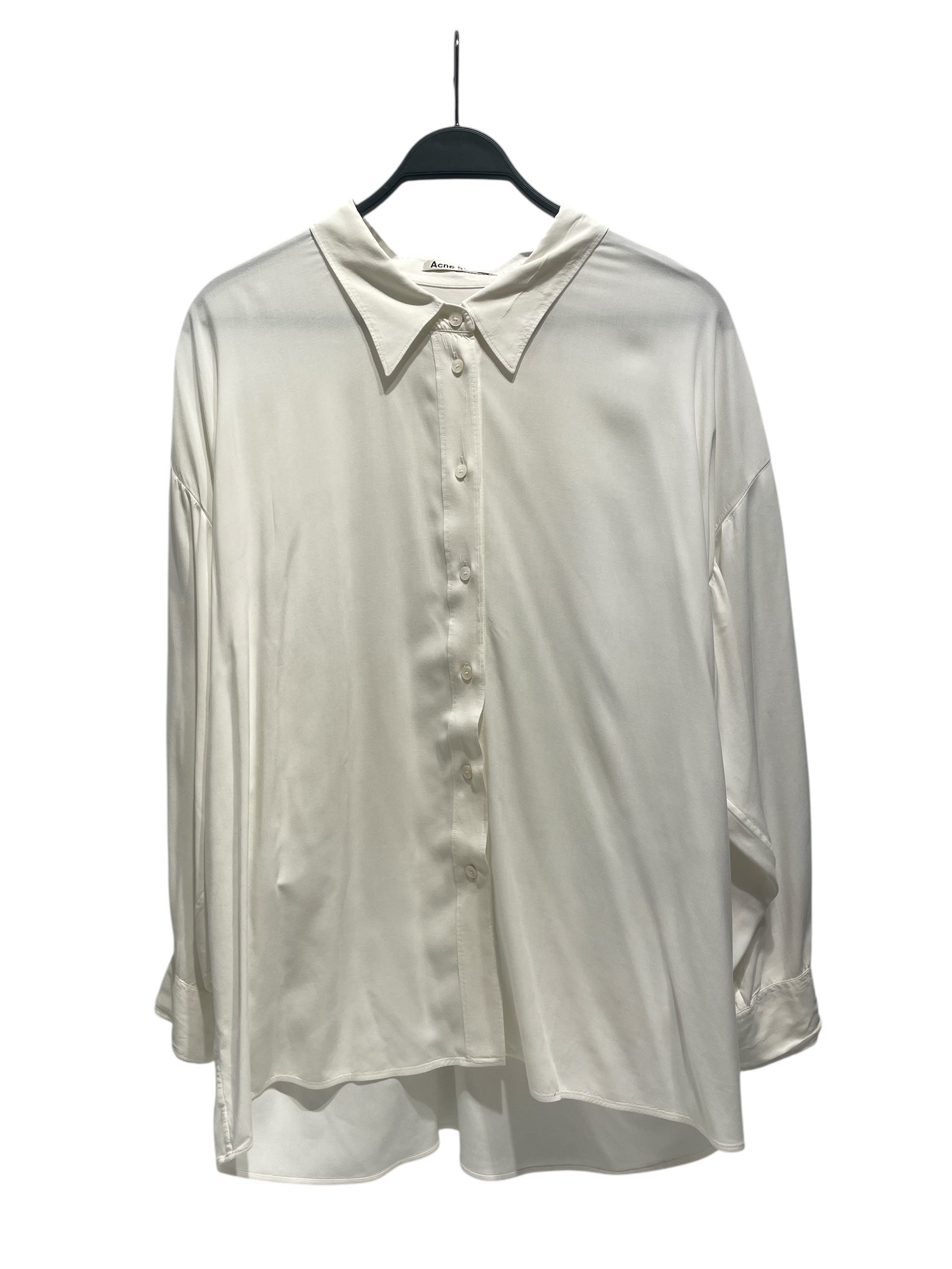 Acne Studios/LS Shirt/WHT/Silk Shirt view 1