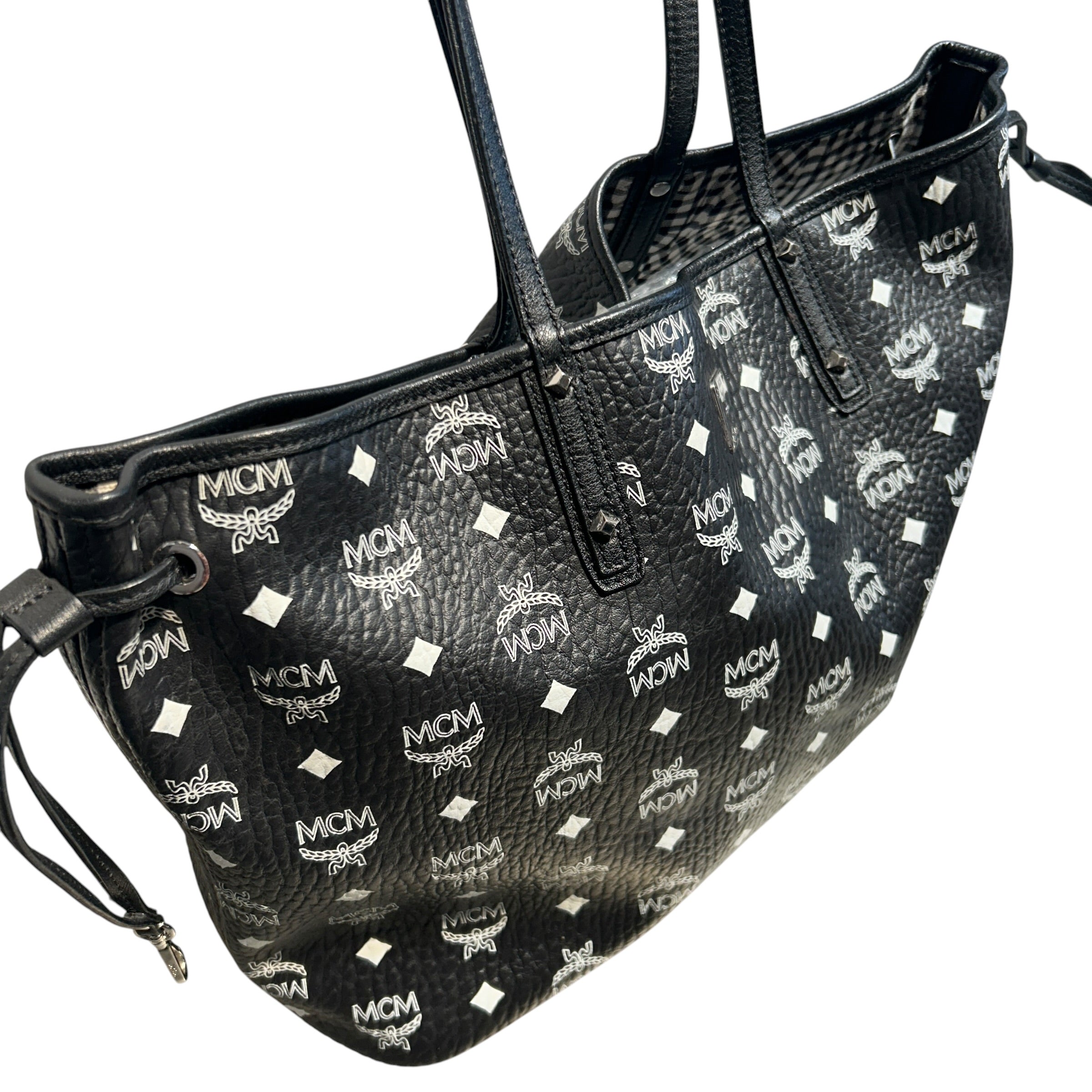 MCM/Tote Bag/Monogram/Leather/BLK/Reversible Totebag with Pouch view 6
