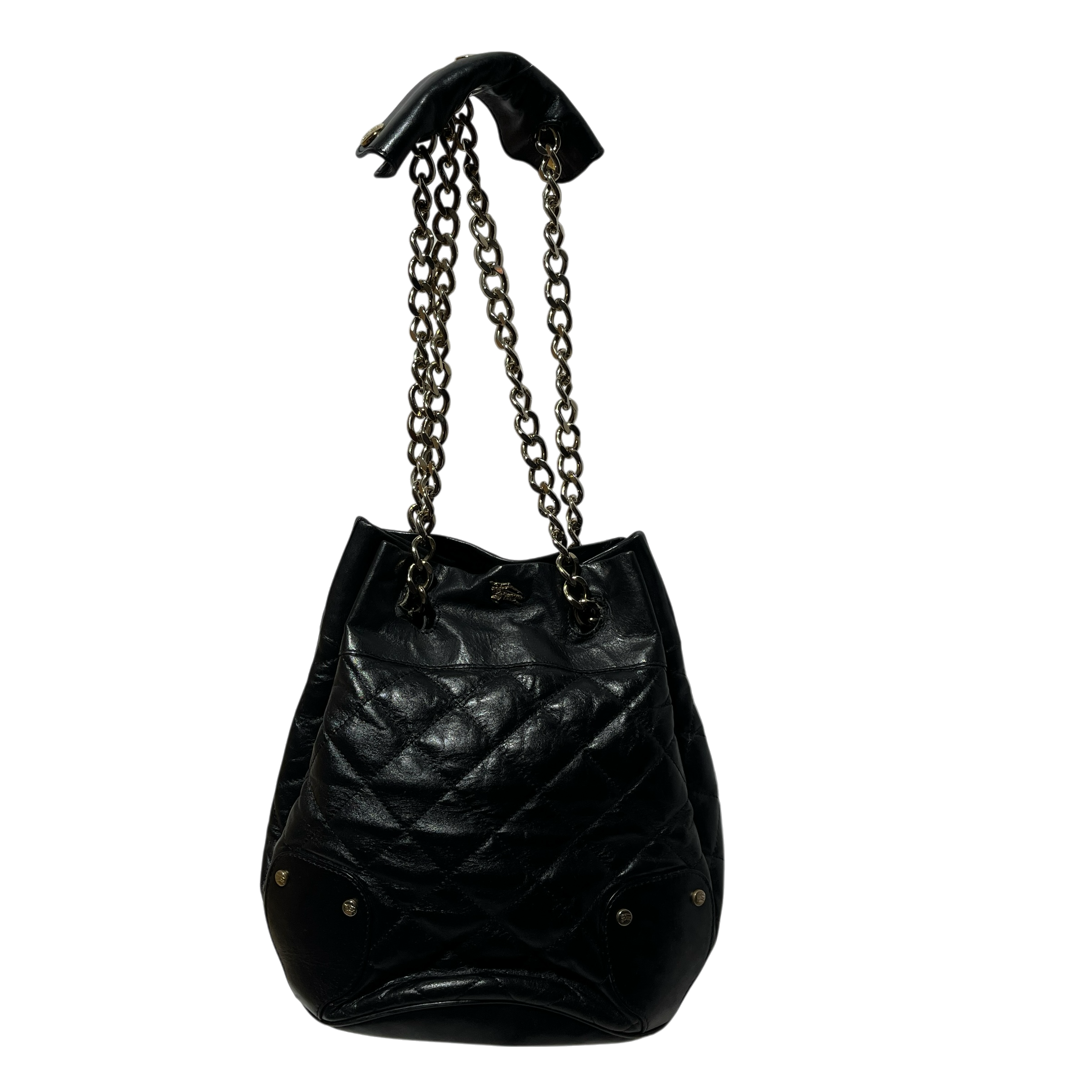 BURBERRY/Hand Bag/Leather/BLK/QUILTED LEATHER CHAIN STRAP view 1