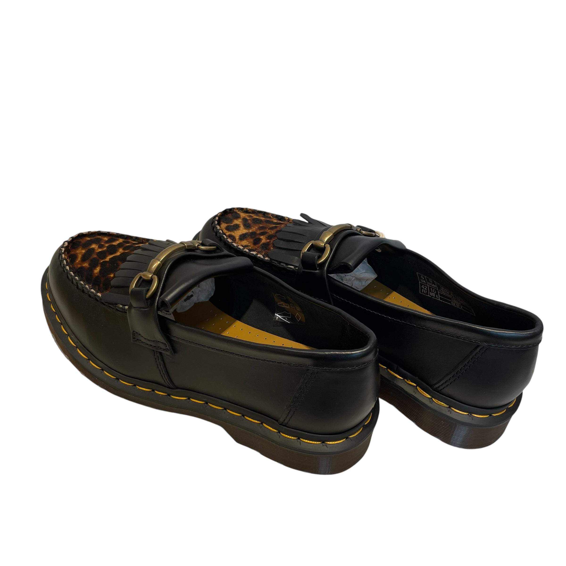 Dr.Martens/Loafers/US 10/Leopard/Leather/BLK/GLD DETAIL/CHEETAH PRINT view 2