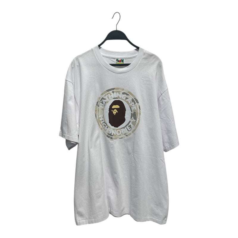 A BATHING APE/T-Shirt/XL/Cotton/WHT/Graphic/