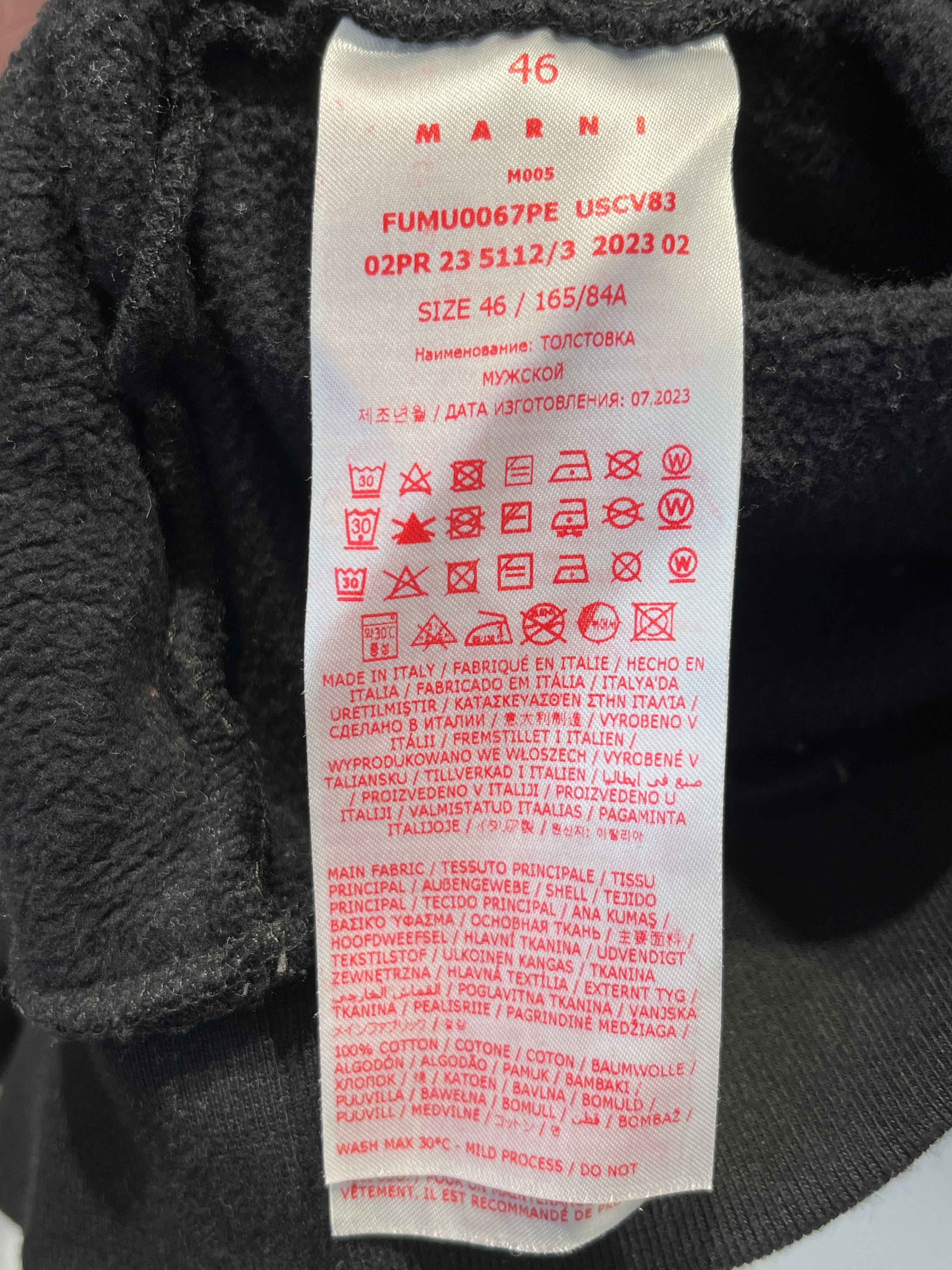 MARNI/Hoodie/L/Cotton/BLK/ view 4
