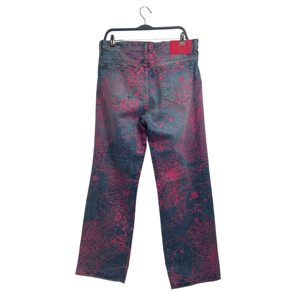 Sp5der/Straight Pants/32/Denim/BLU/All Over Print/pnk sspider splatter view 2