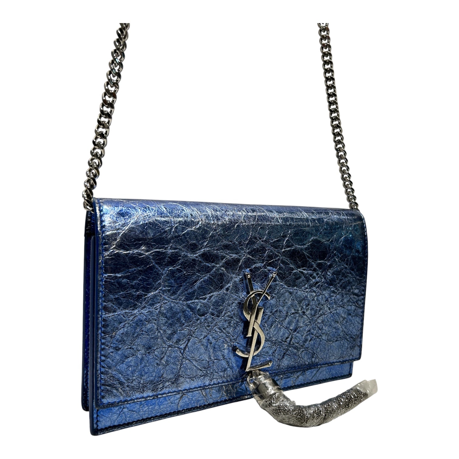 SAINT LAURENT/Cross Body Bag/BLU/CHRME SLV HARDWARE W TASSLE view 6