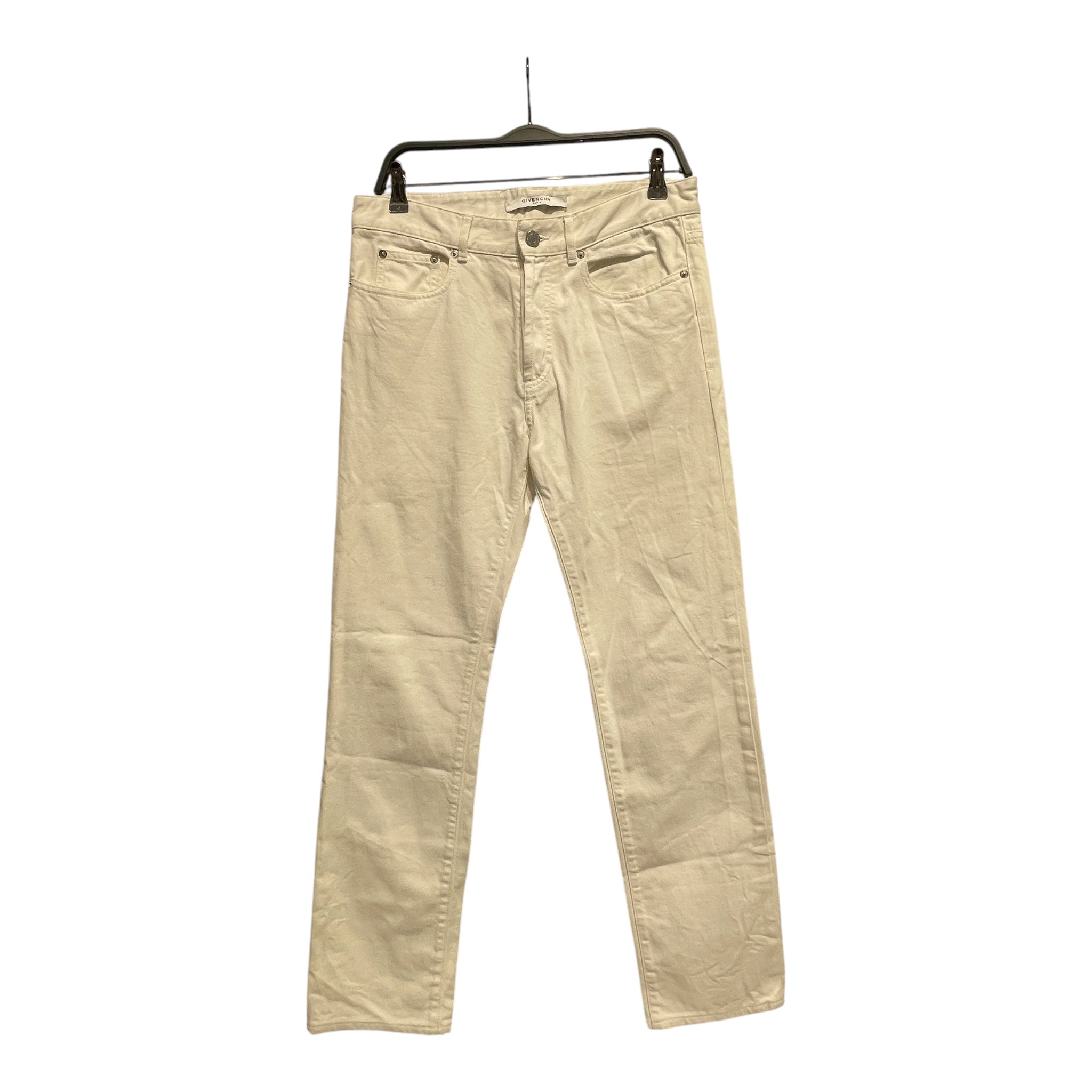 GIVENCHY/Straight Pants/30/Cotton/WHT/ view 1