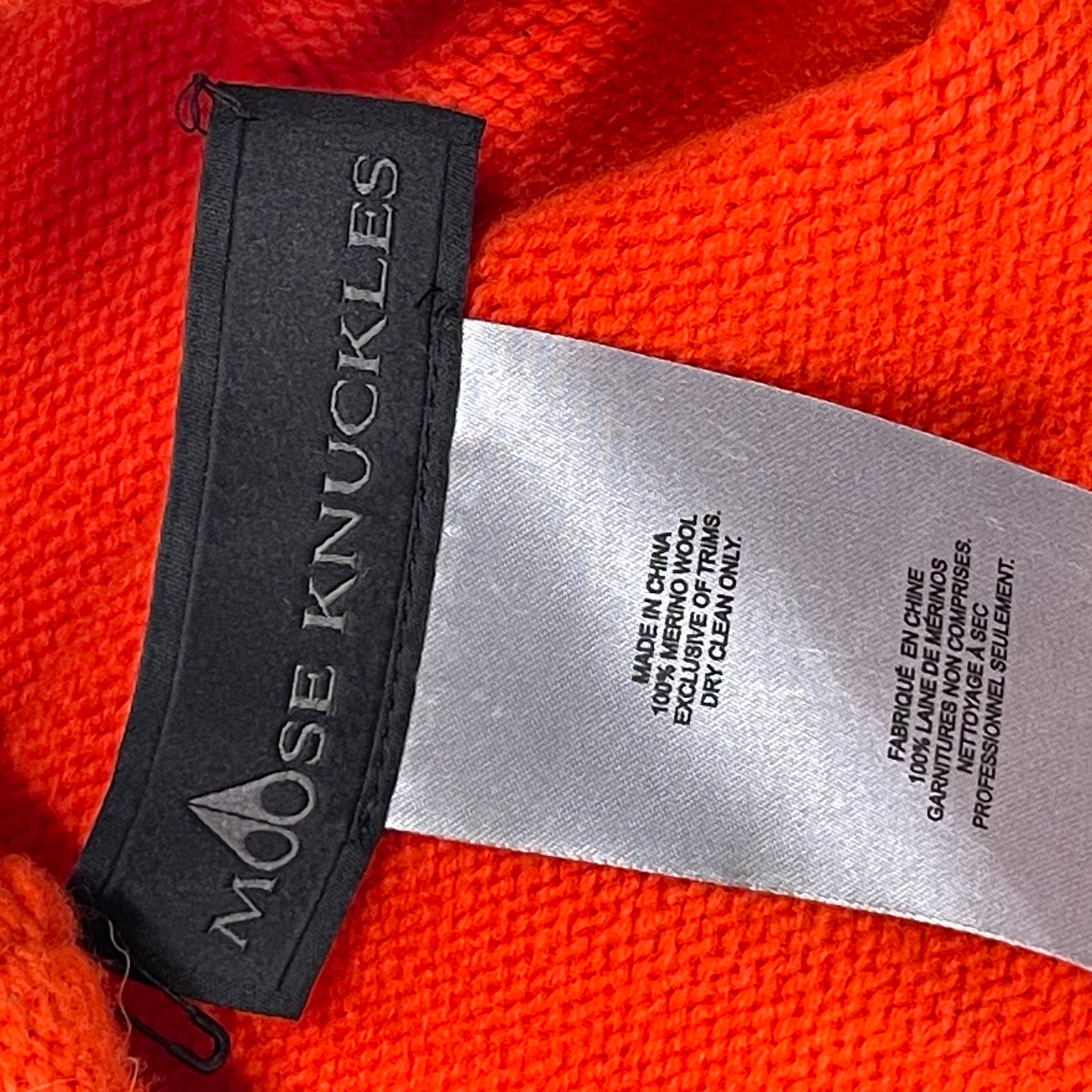 MOOSE KNUCKLES/Beanie/OS/Cotton/ORN/M's/BLK LOGO ON FRNT view 6