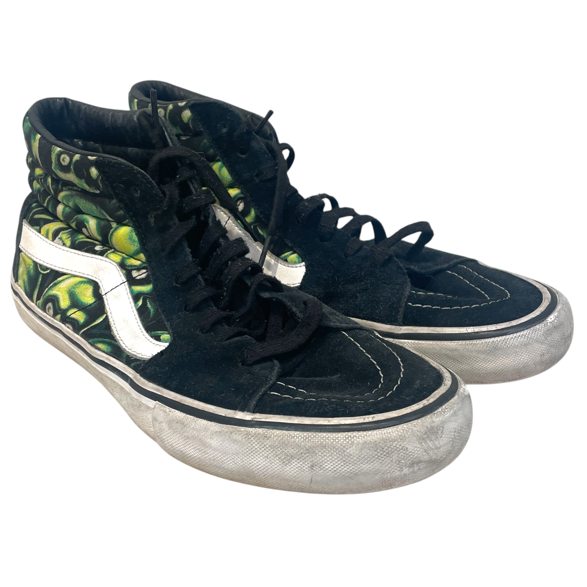 VANS/Supreme/Hi-Sneakers/US 10.5/All Over Print/BLK/Green Skull Pile view 1