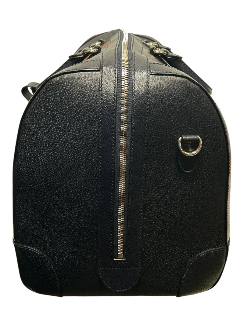 GUCCI/Luggage/Leather/NVY/SAVOY WEB DUFFLE / SLV GG