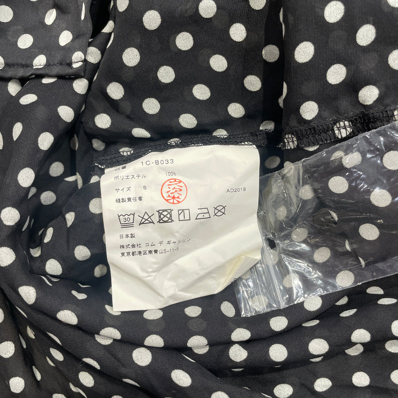 BLACK COMME des GARCONS/LS Shirt/S/Polka dot/Nylon/BLK/