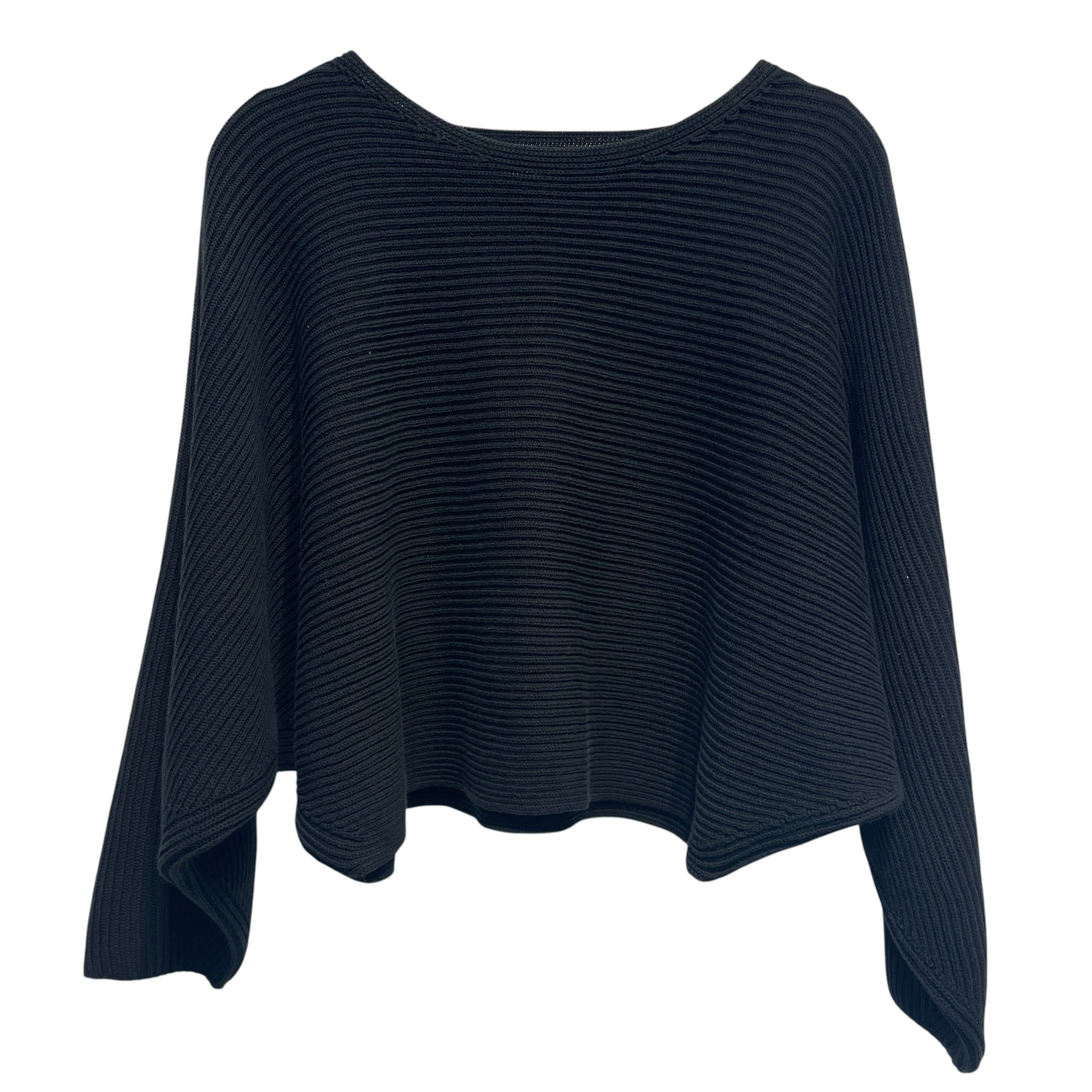 MM6/Sweater/S/Cotton/BLK/knit ribber crop view 1