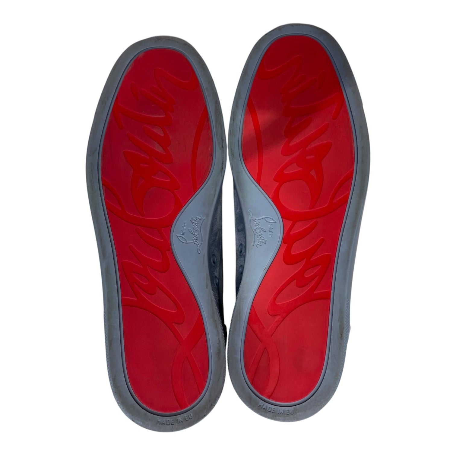 Christian Louboutin/Low-Sneakers/EU 47/Suede/BLU/STUDDED TOE BOX view 4