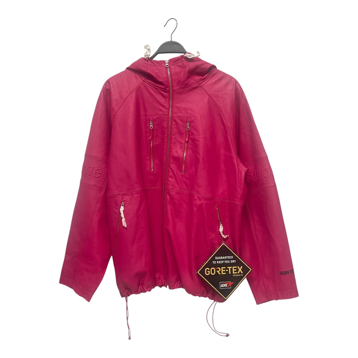 Supreme/Leather Jkt/XL/Leather/PNK/HOODED GORETEX LTHR JCKT view 1