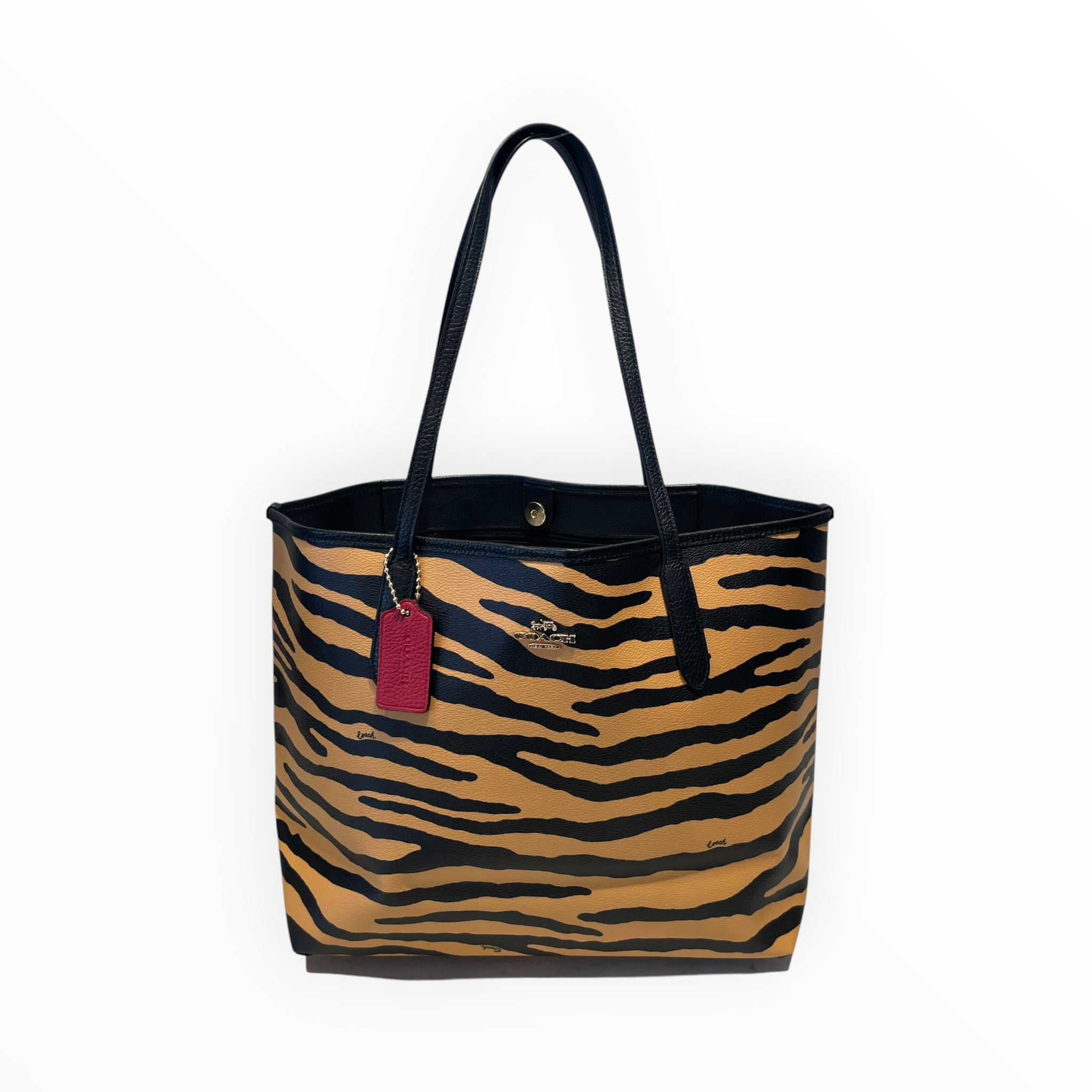 COACH/Tote Bag/Animal Pattern/Leather/MLT/Women's City Bag/Zebra view 1