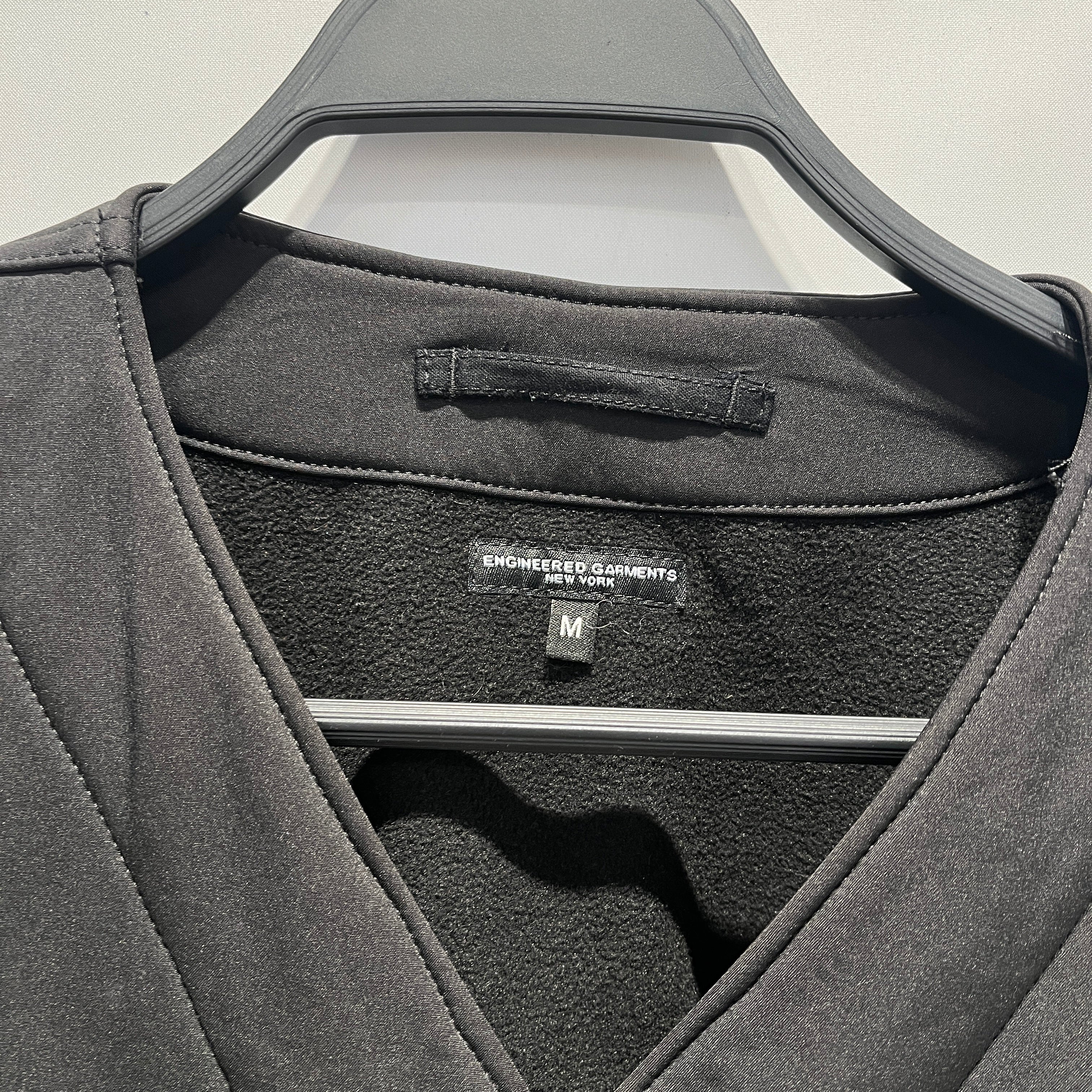 Engineered Garments/Cardigan/M/Nylon/BLK/utility fleece cardigan view 5