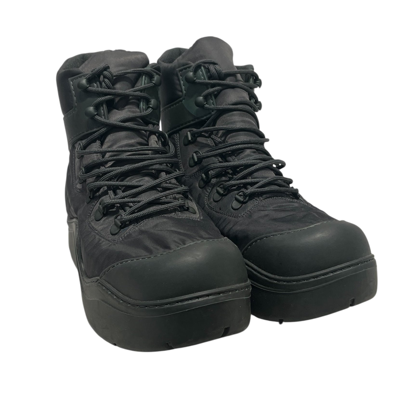BOTTEGA VENETA/Lace Up Boots/US 9/Nylon/GRY/PUDDLE BOMBER BOOT view 1
