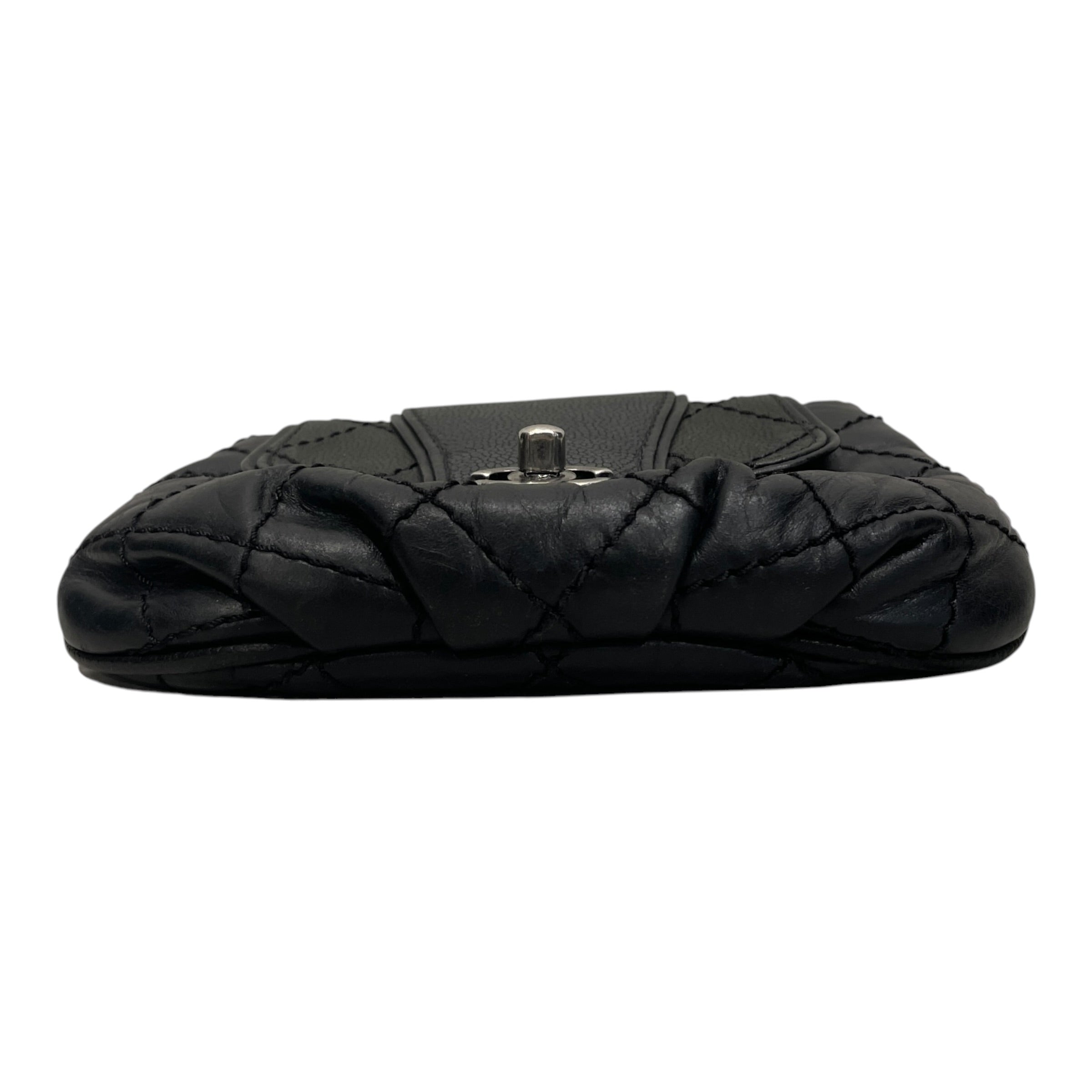 CHANEL/Cross Body Bag/Leather/BLK/MINI BUBBLE CROSSBODY BAG view 3