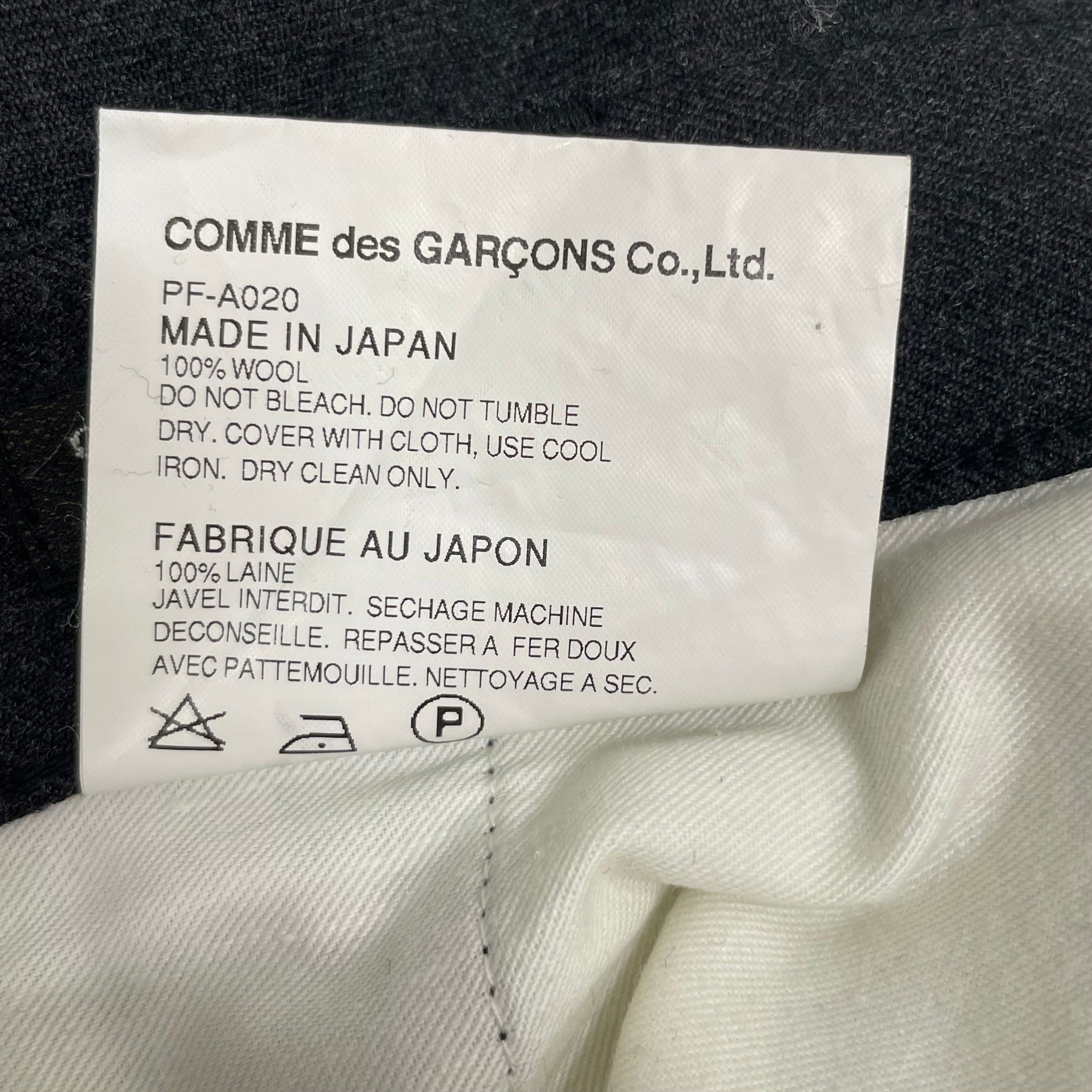 COMME des GARCONS HOMME PLUS/Cropped Pants/M/Wool/GRY/Side Buckles view 4