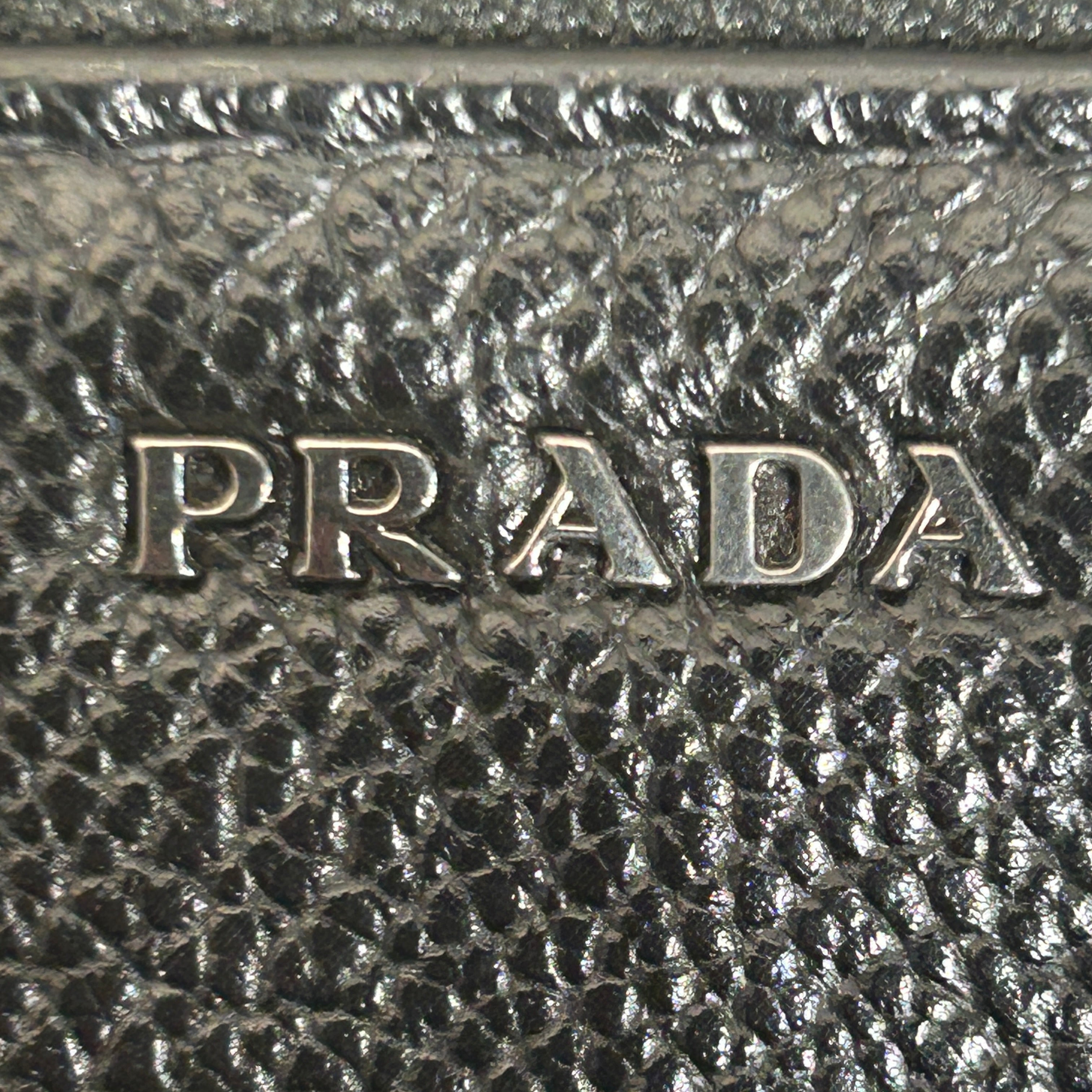 PRADA/Long Wallet/Leather/BLK/Chain Long Wallet view 4