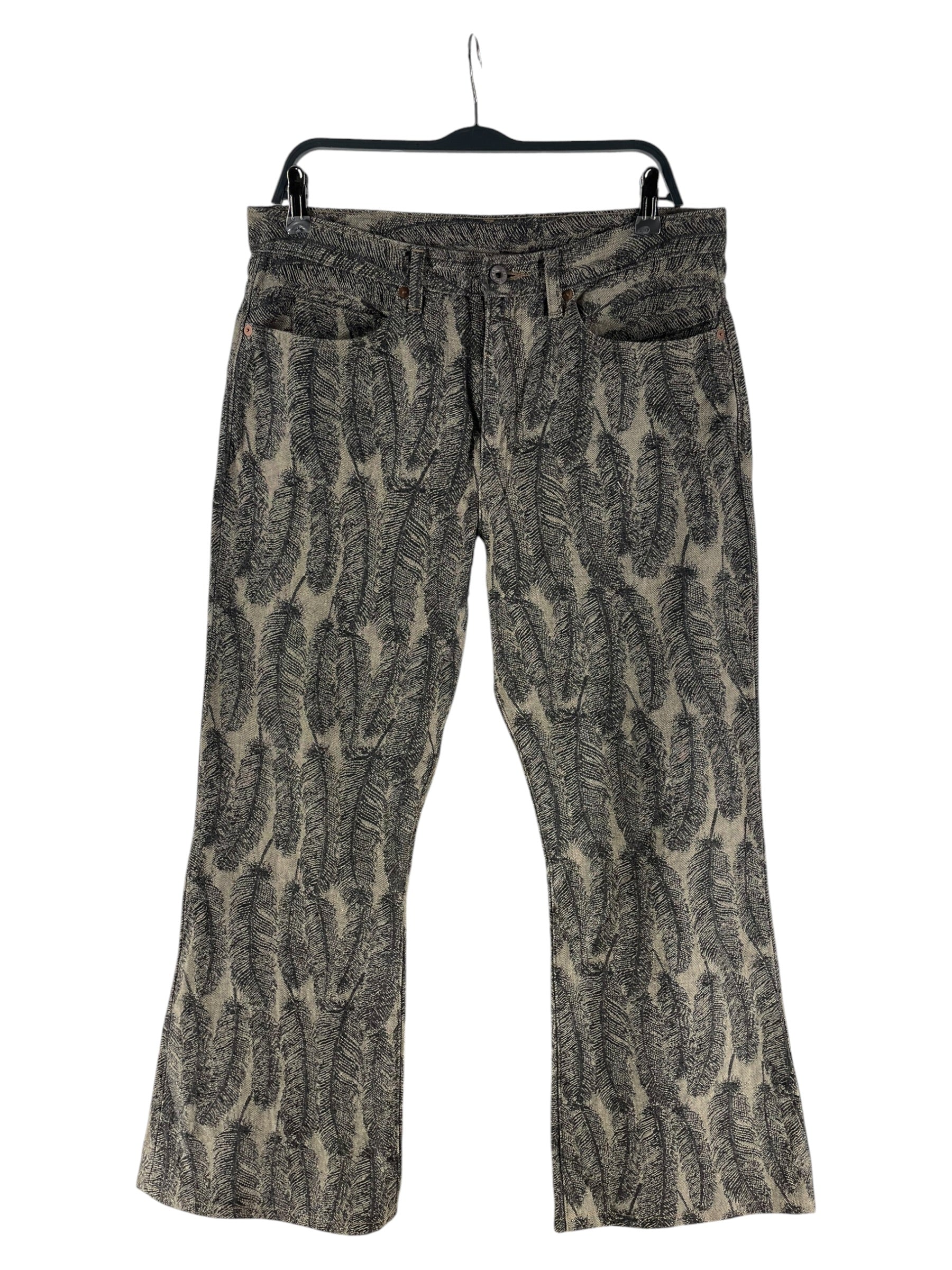 KAPITAL/Pants/36/Cotton/BRW/All Over Print/KAPTIAL MAGPIE FLARE JEANS view 1