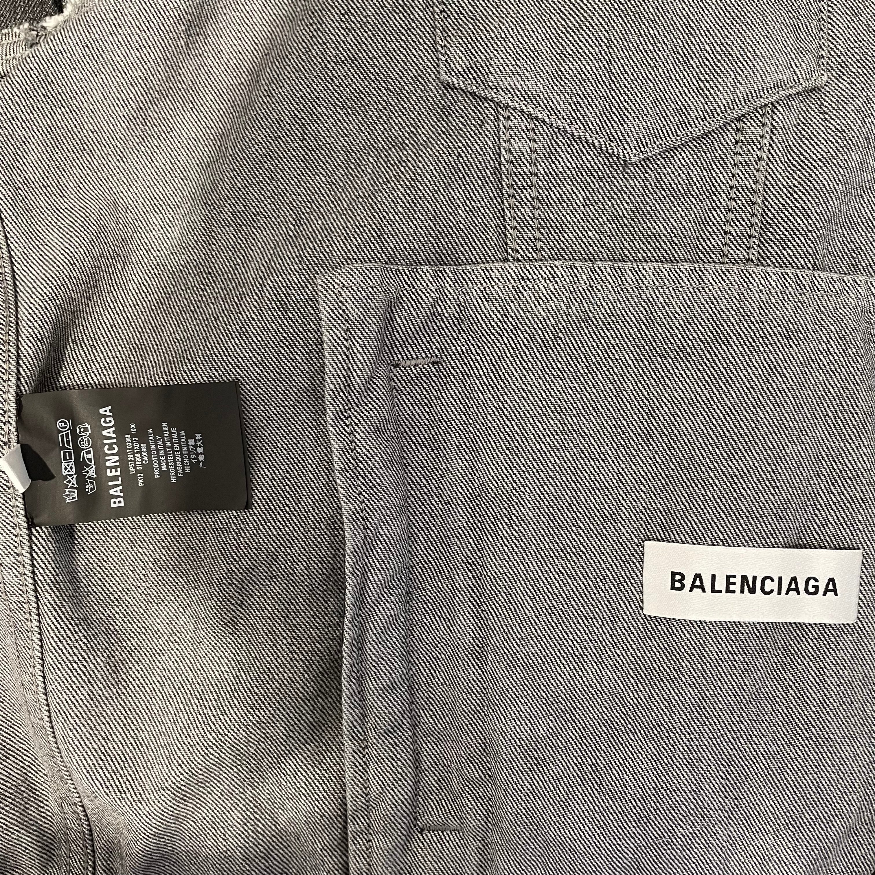 BALENCIAGA/Jacket/38/BLK/REVERSIBLE DENIM VEST/NYLON view 6