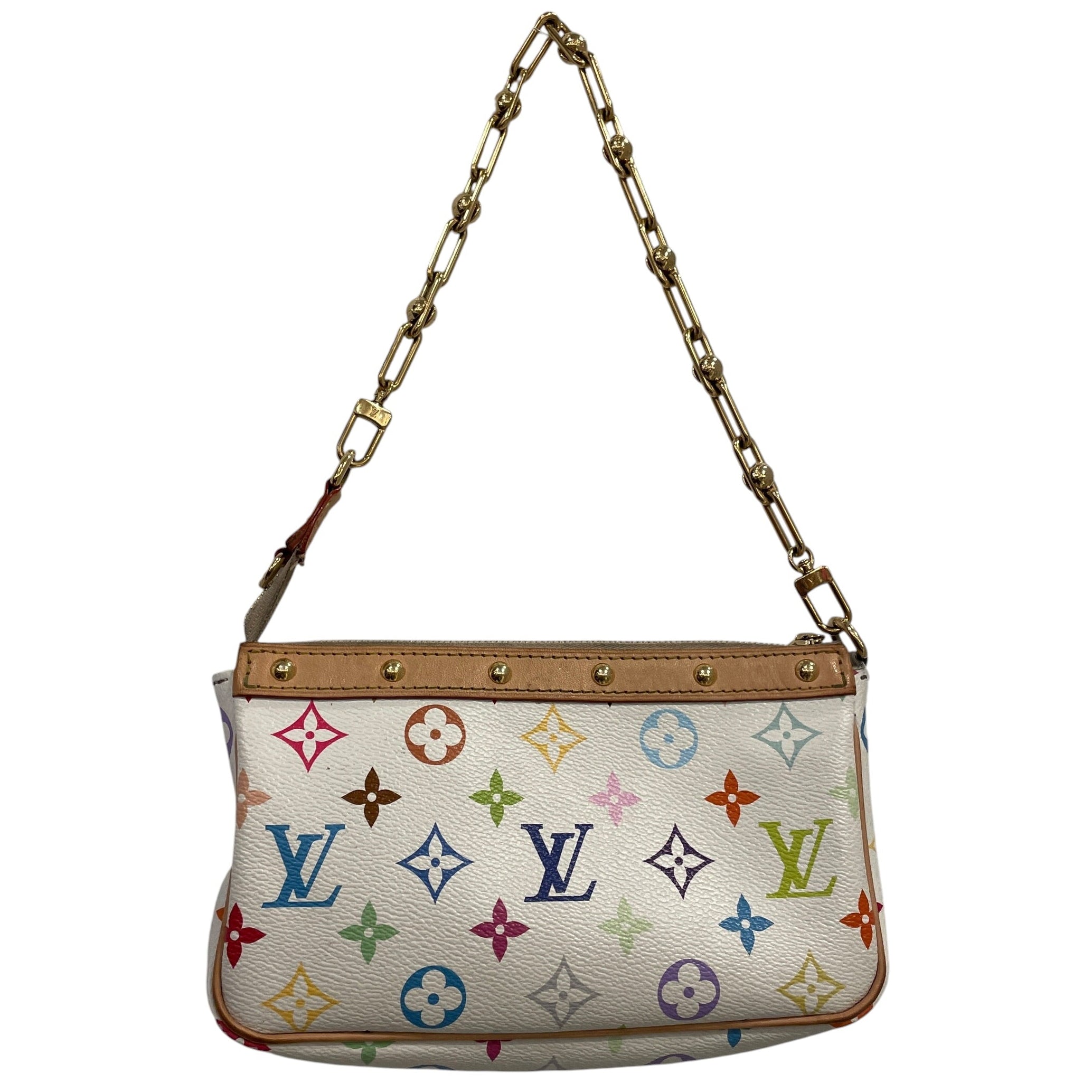 LOUIS VUITTON/Bag/Leather/WHT/MURAKAMI 20 YEAR POCHETTE view 2