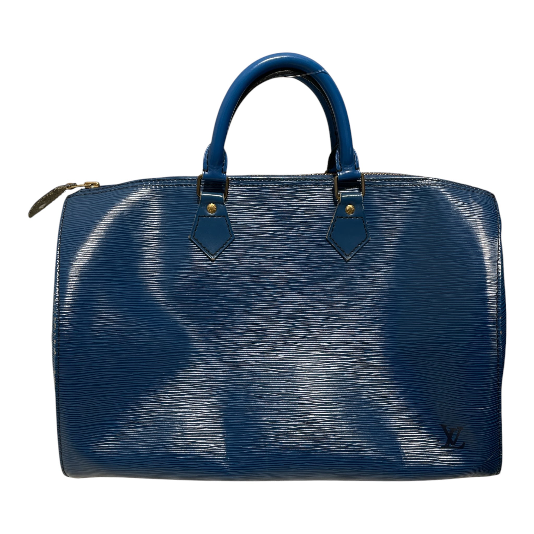 LOUIS VUITTON/Hand Bag/Stripe/Leather/BLU/SPEEDY 35 EPI LEATHER BLUE view 1