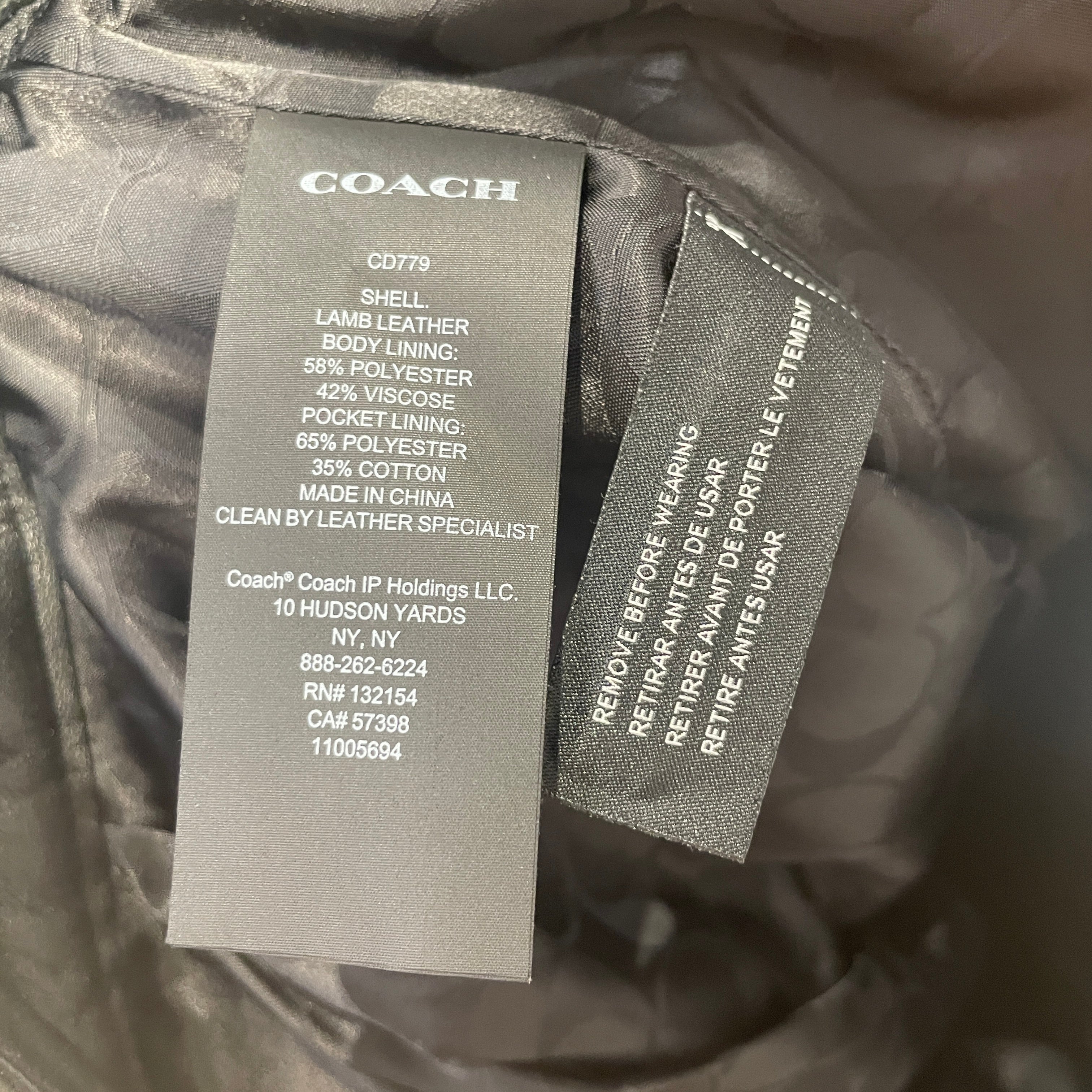 COACH/Shorts/S/Leather/BLK/BELT LOOP RING SHORT view 4