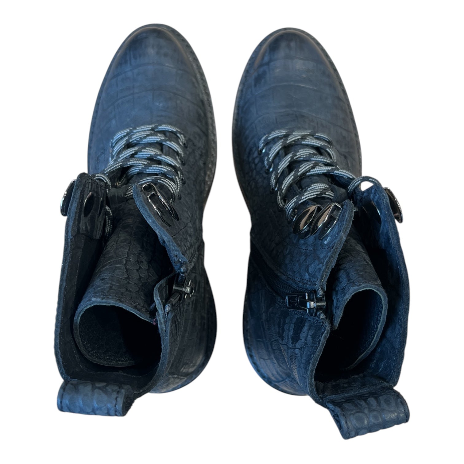 FRYE/Lace Up Boots/US 6/Leather/BLK/Julie Combat view 5
