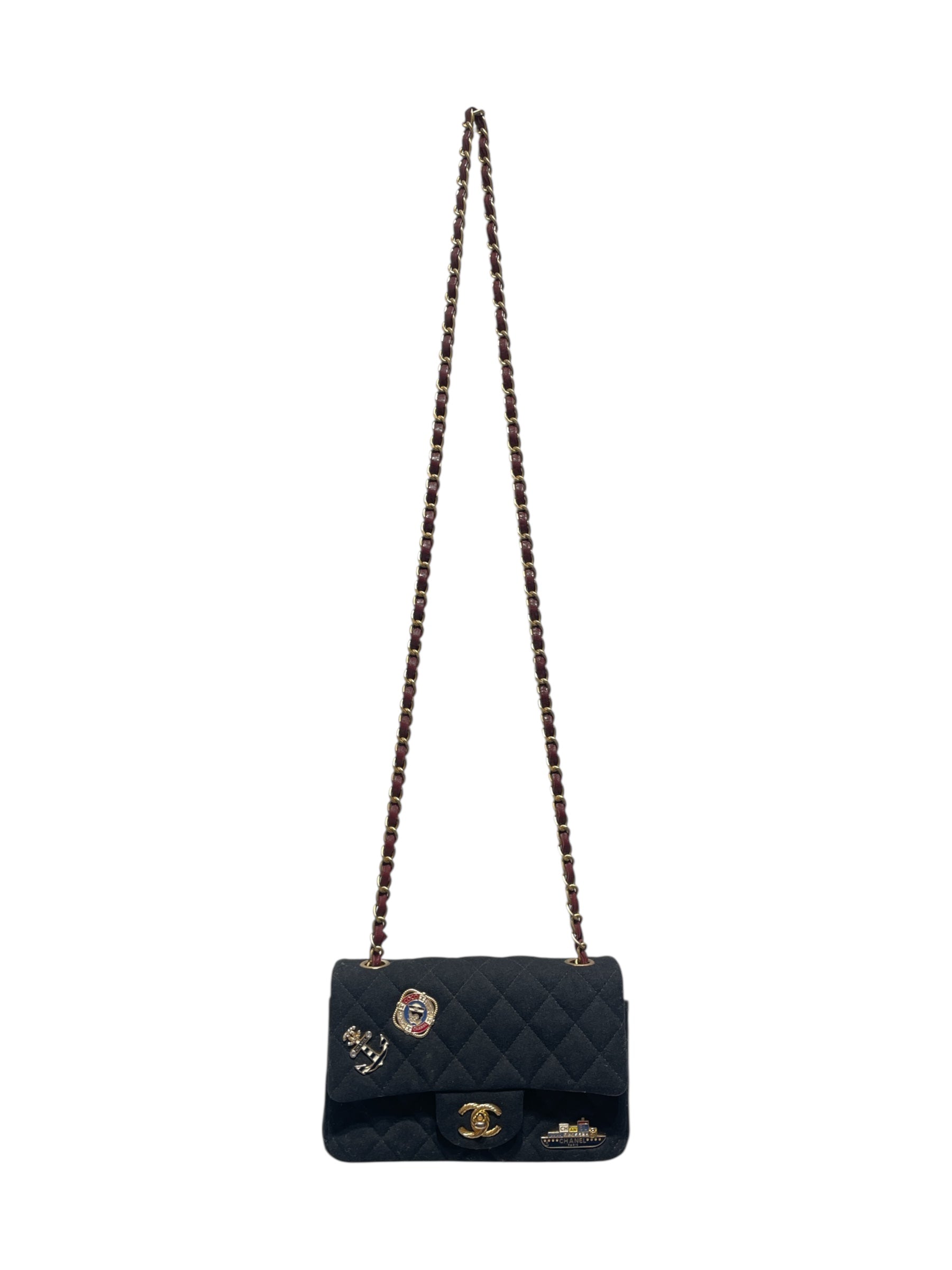 CHANEL/Cross Body Bag/Suede/BLK/Cruise Collection Matelasse view 1