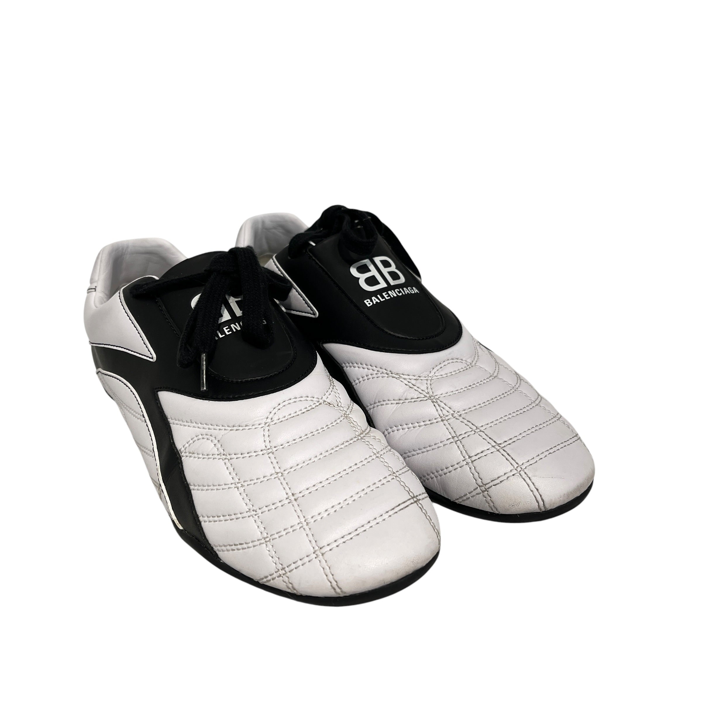 BALENCIAGA/Low-Sneakers/US 7/Leather/WHT/zen sneaker white/black view 1